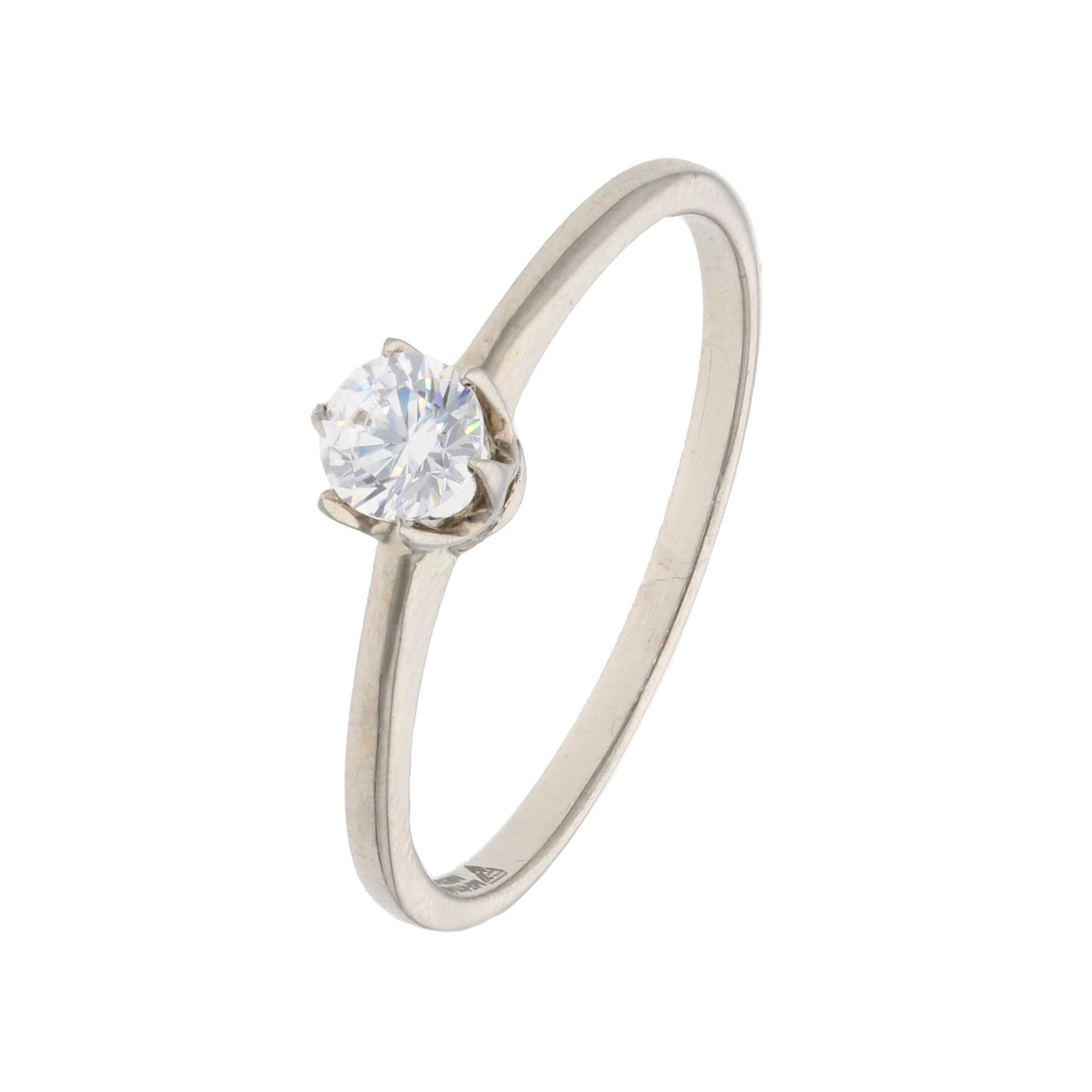 Anillo en Oro Blanco de 14k con Circonias Cod: MAN165