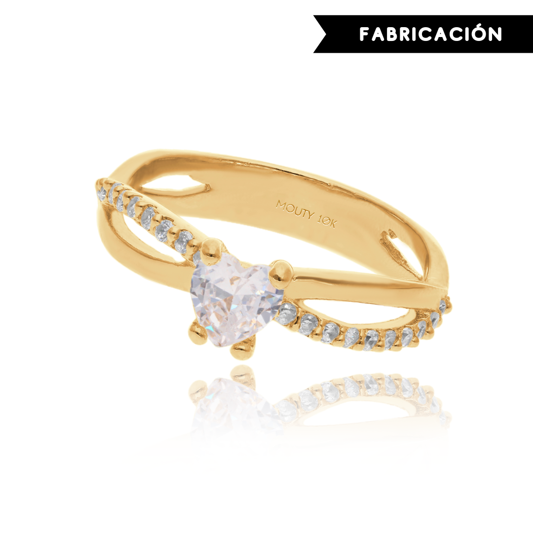 Anillo Lenn en Oro Amarillo 10k con Circonias