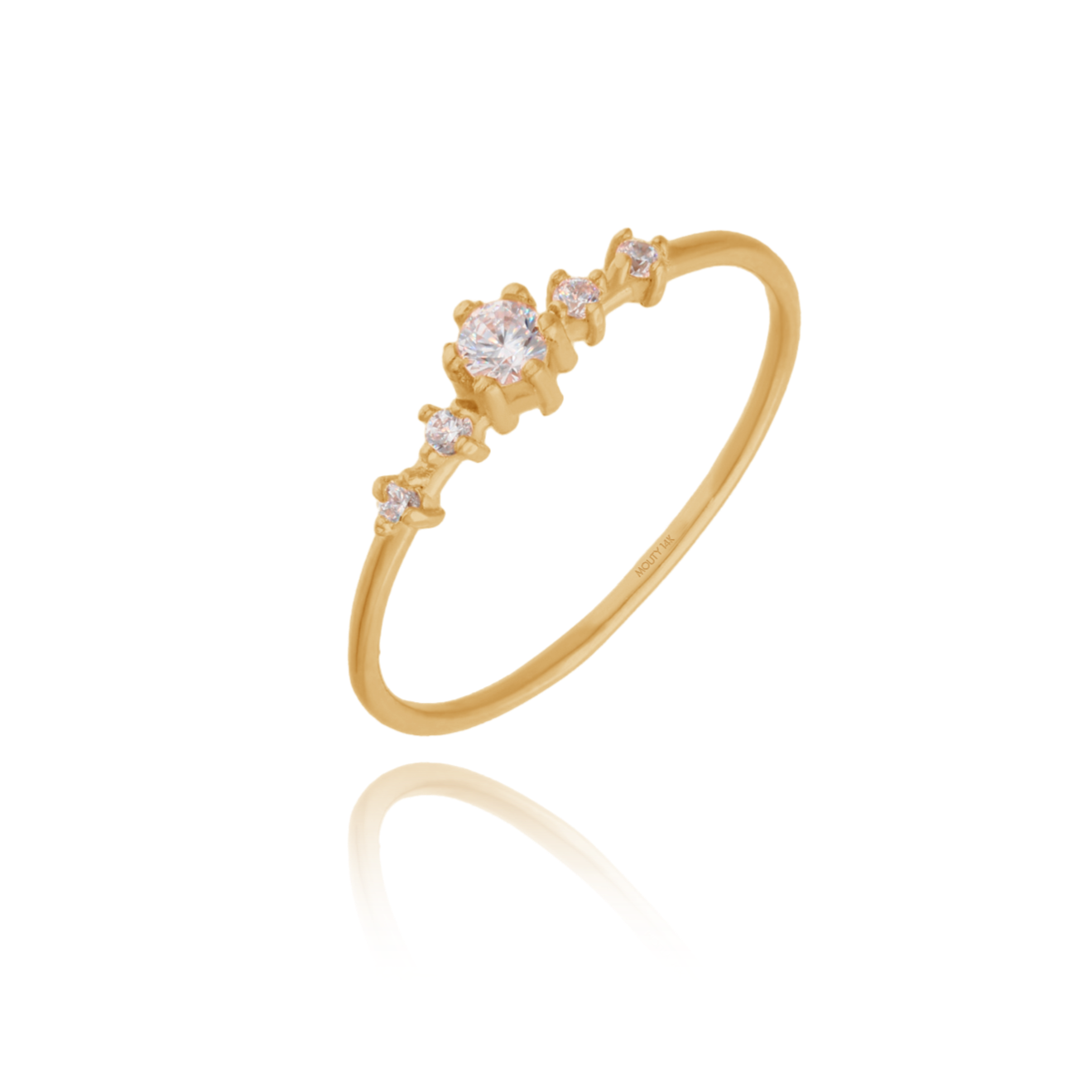 Anillo Ariana en Oro Amarillo de 14k con Diamantes