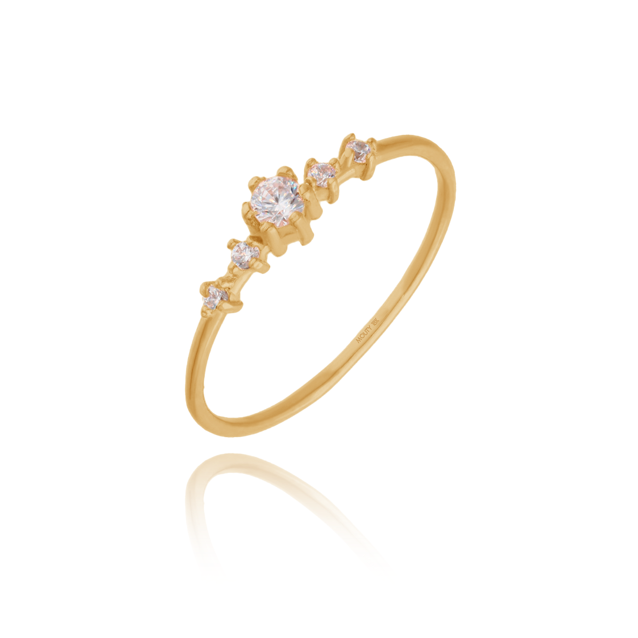 Anillo Ariana en Oro Amarillo de 18k con Circonias