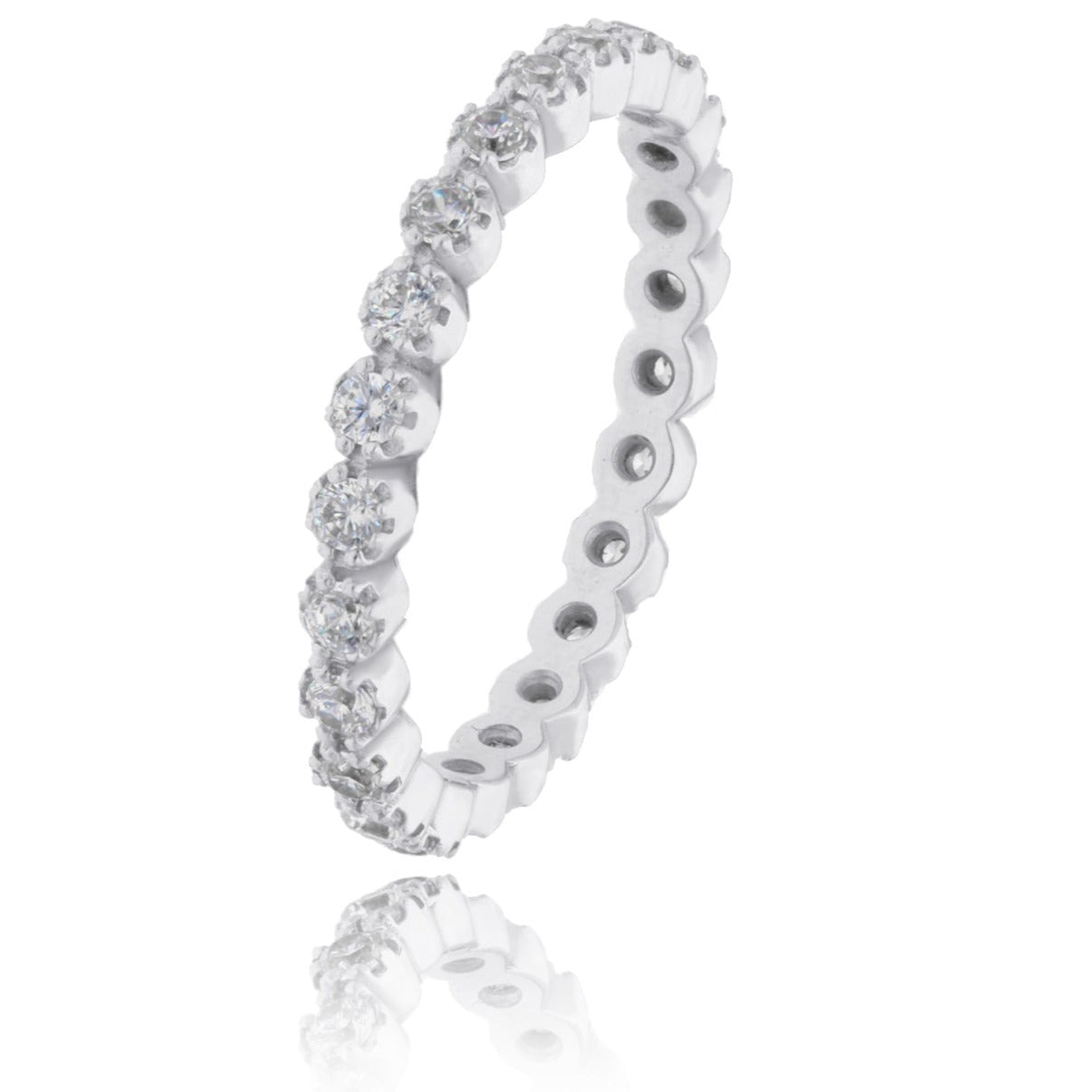 Anillo Churumbela Leah en Plata con Circonias