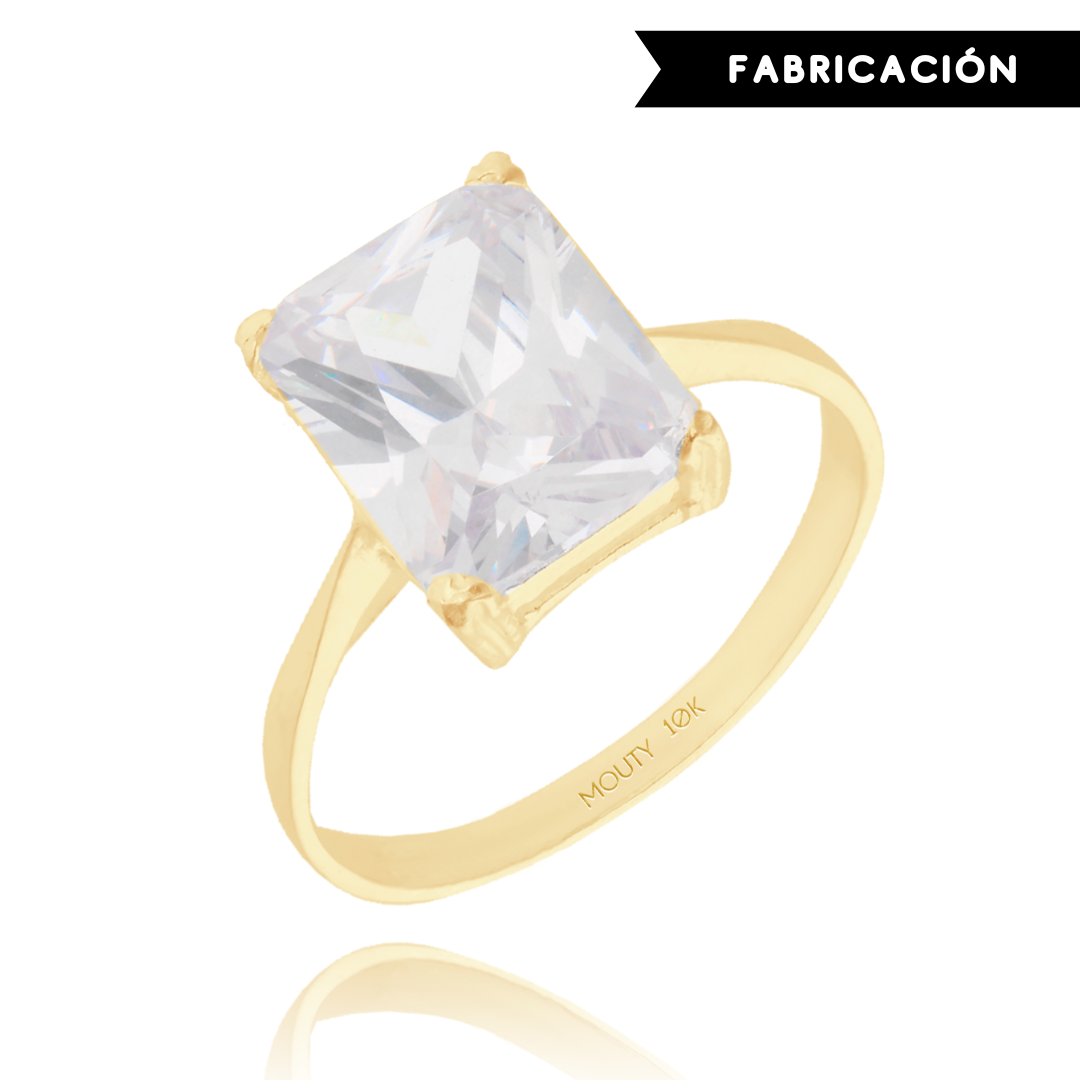 Anillo Christine en Oro amarillo 10k con circonias