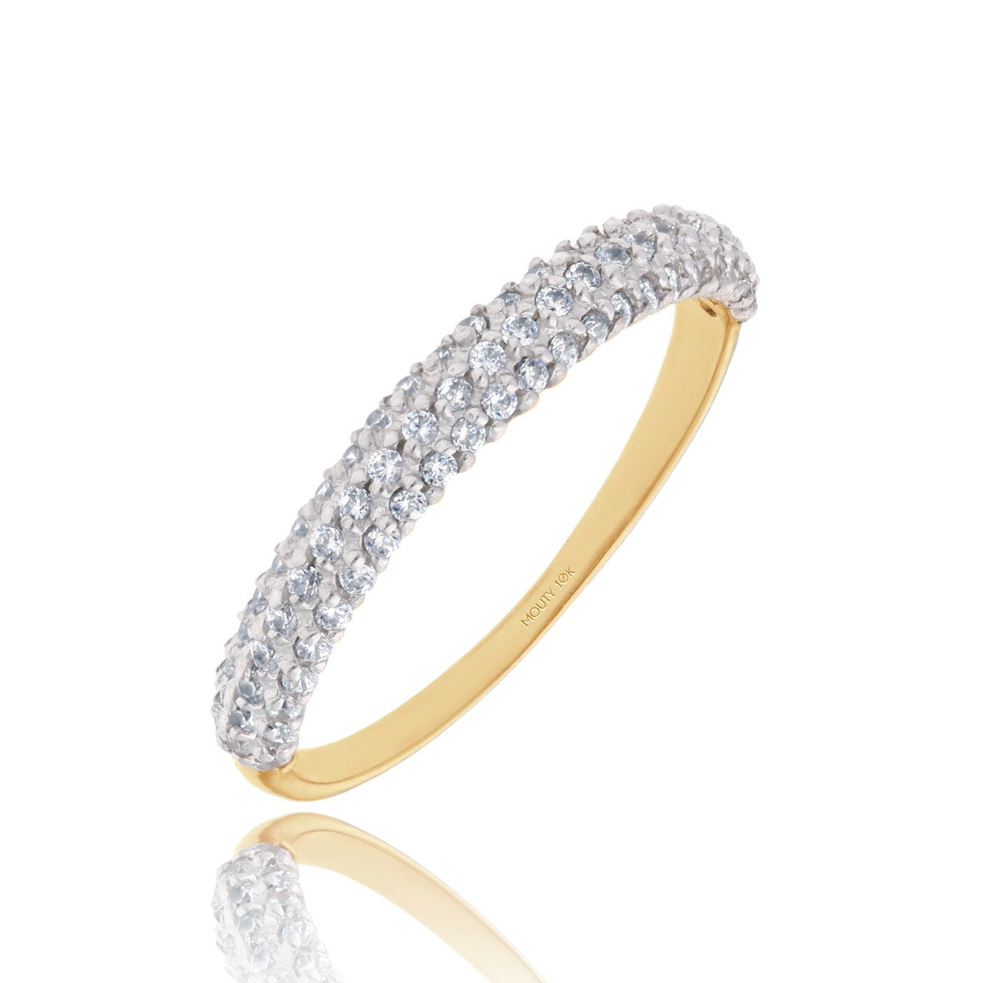 Anillo Emma en Oro Amarillo de 10k con Circonias