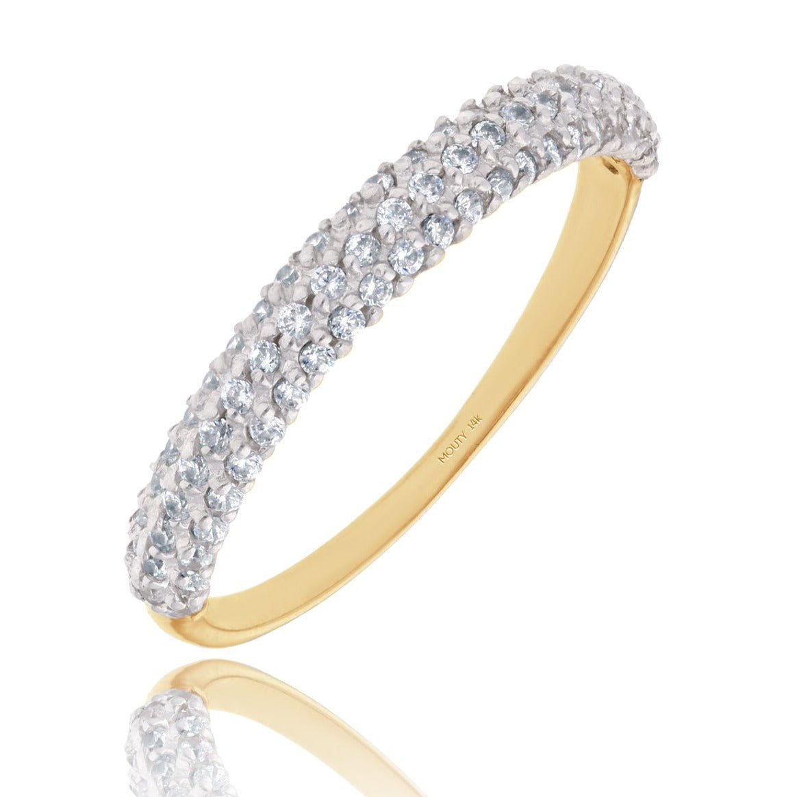 Anillo Emma en Oro Amarillo de 14k con Circonias