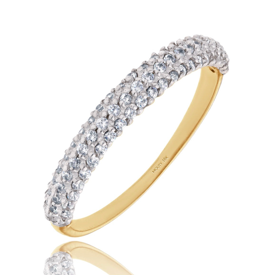 Anillo Emma en Oro Amarillo de 18k con Circonias
