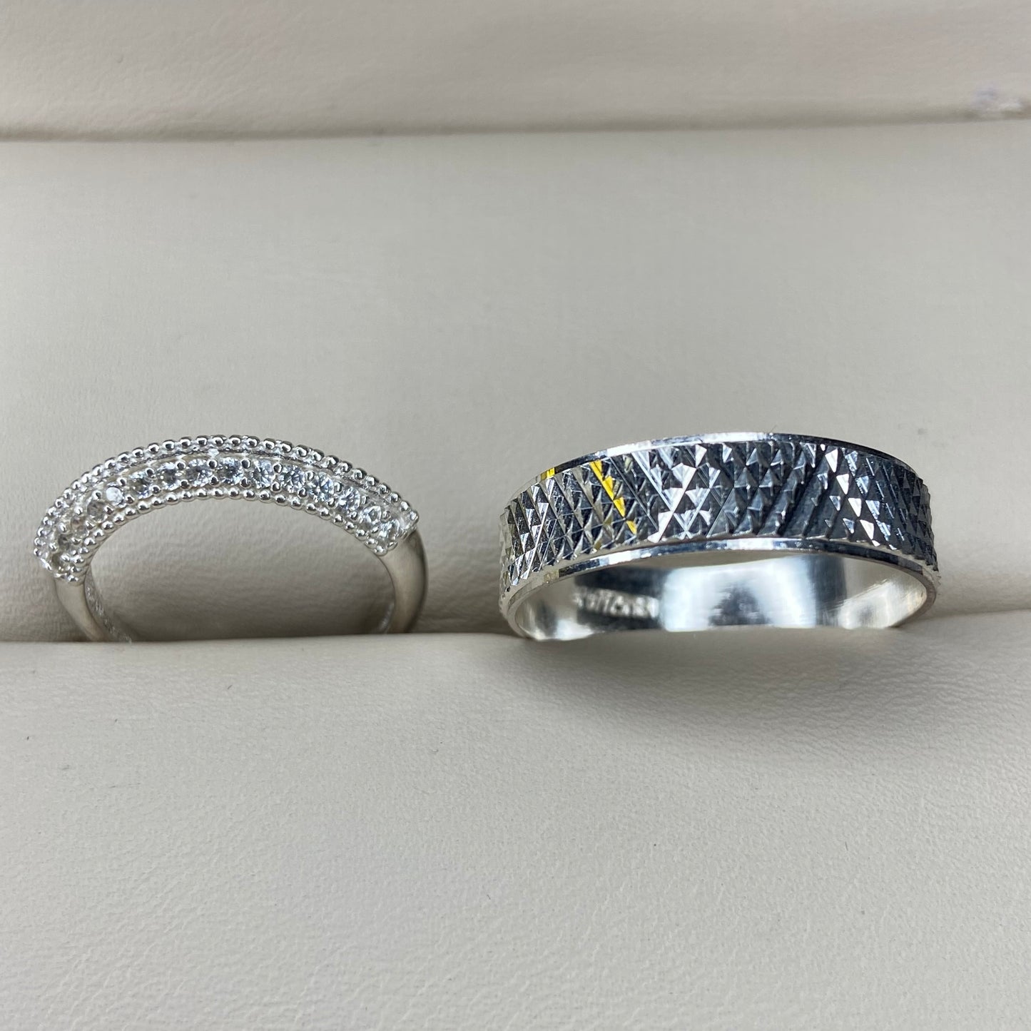 Dúo de Anillos Liam-Elsie en Plata con Circonias