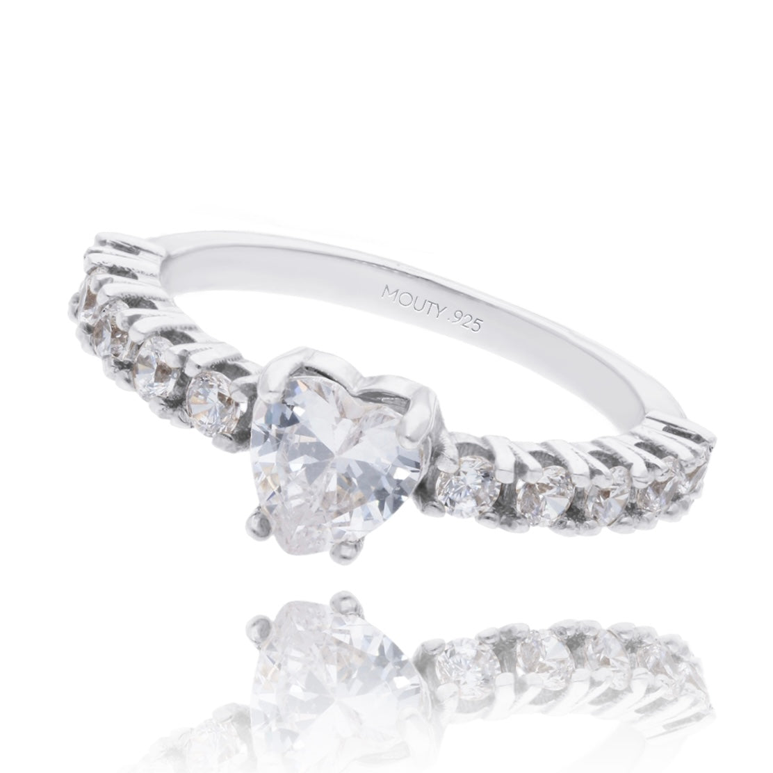 Anillo Amour en Plata con Circonia