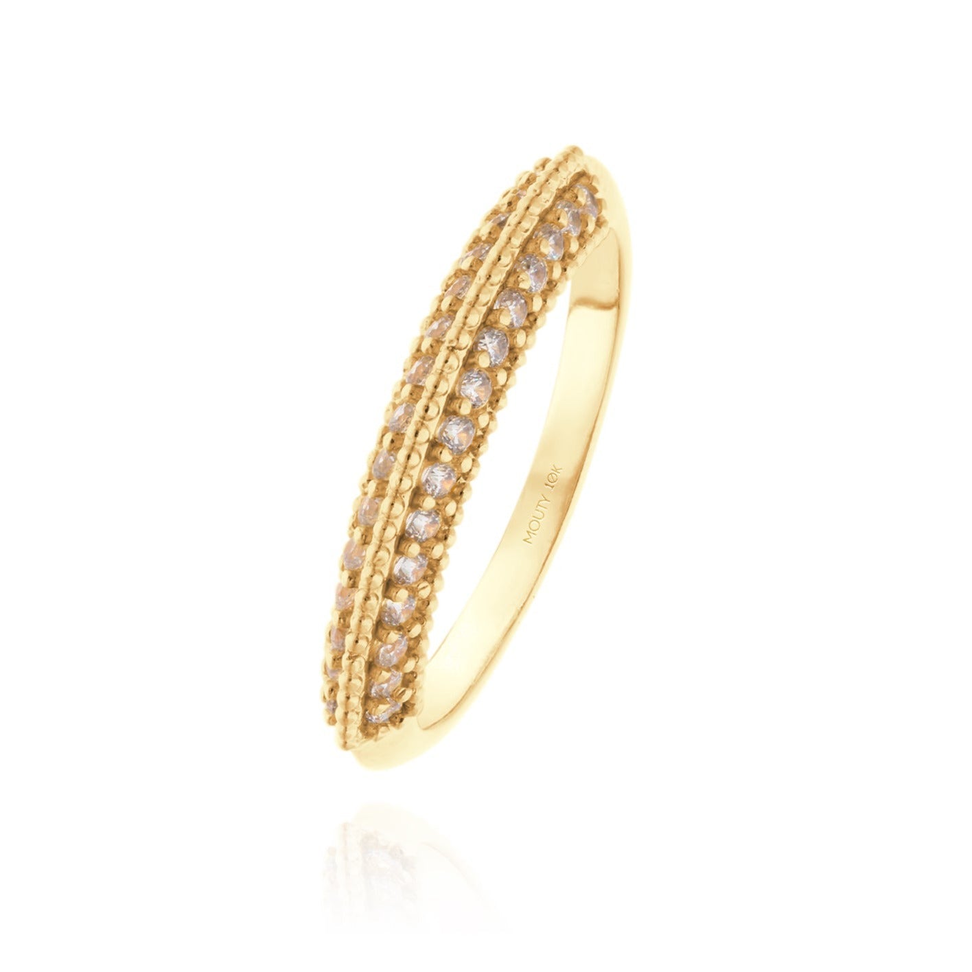 Anillo Elsie en Oro Amarillo 10k con circonias