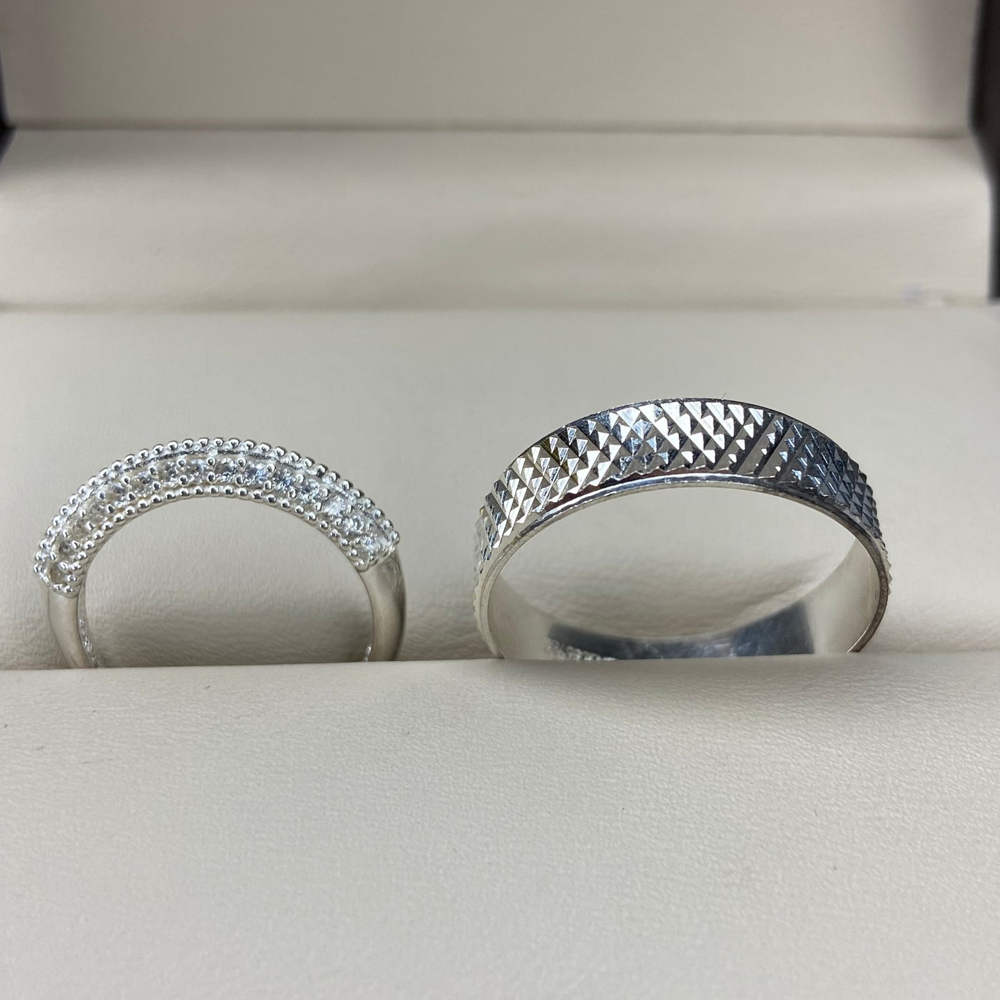 Dúo de Anillos Liam-Elsie en Plata con Circonias