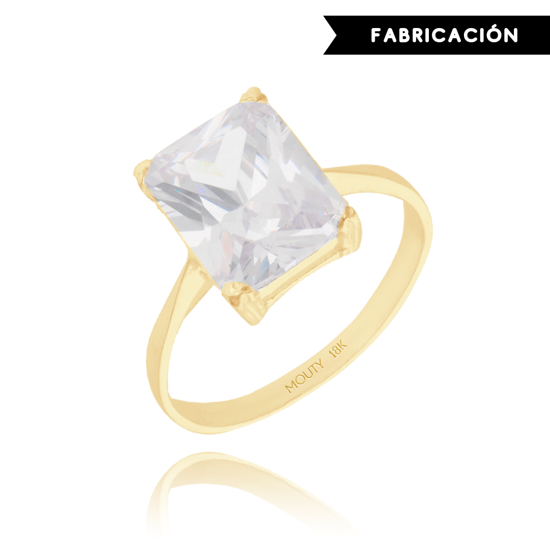 Anillo Christine en Oro Amarillo de 18k con Circonias