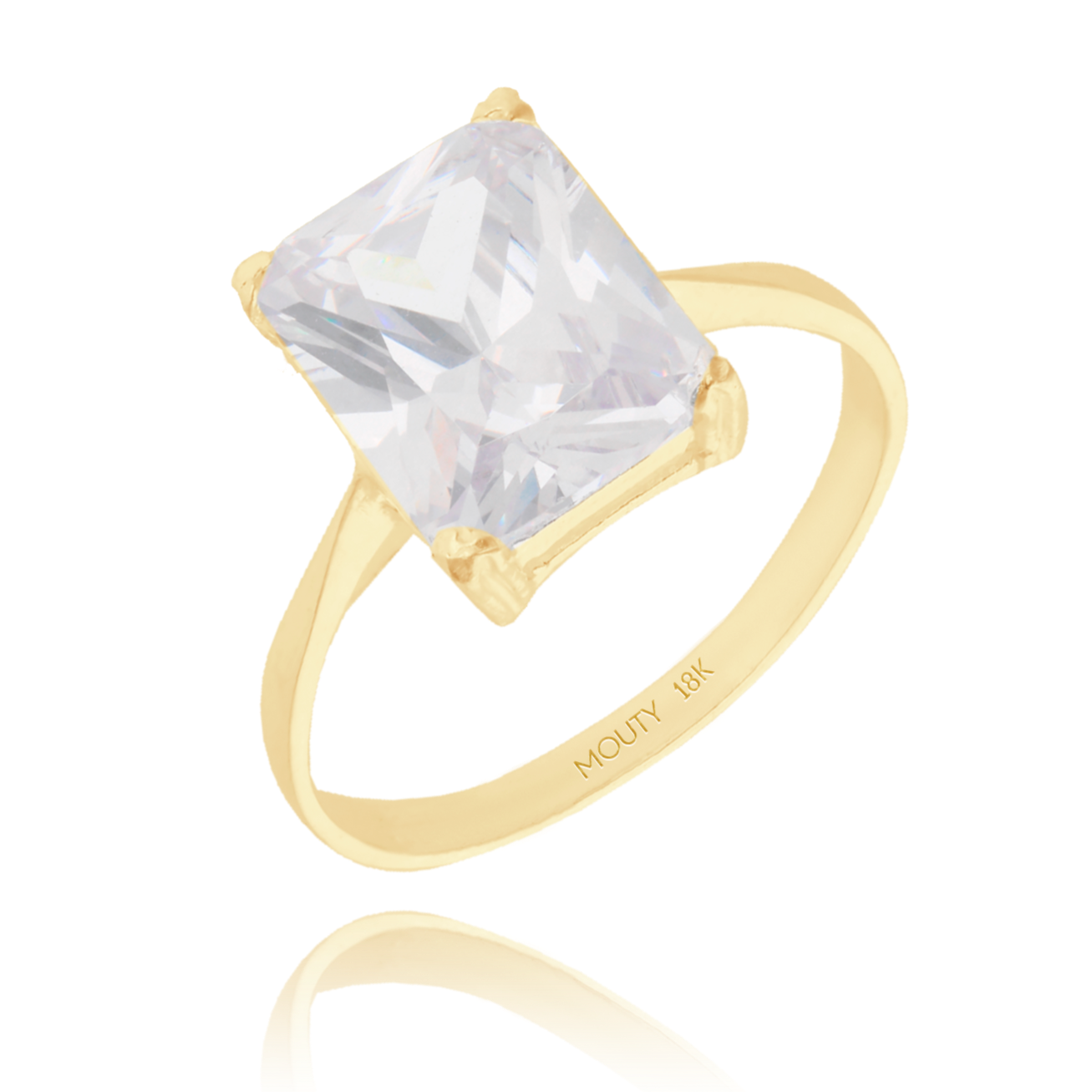 Anillo Christine en Oro Amarillo de 18k con Circonias