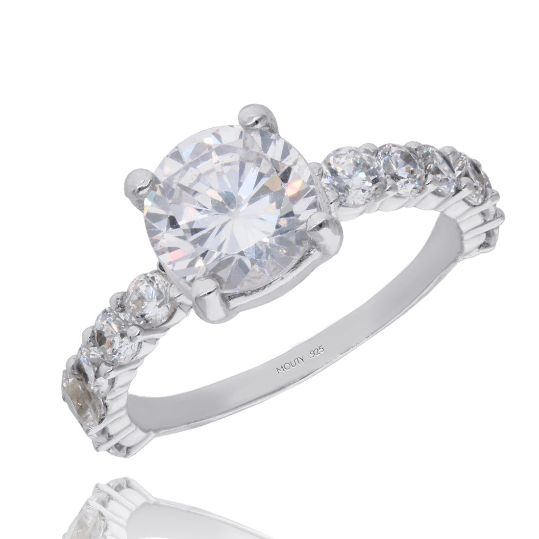 Anillo Cassie en Plata con Baño de Rodio