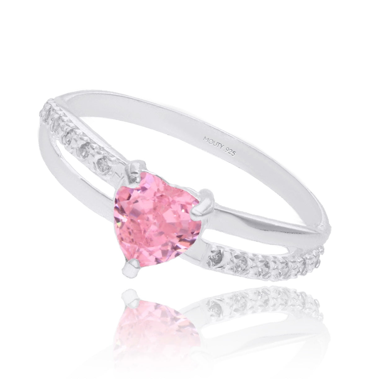 Anillo Annie en Plata con Circonia Rosa (No incluye estuche)