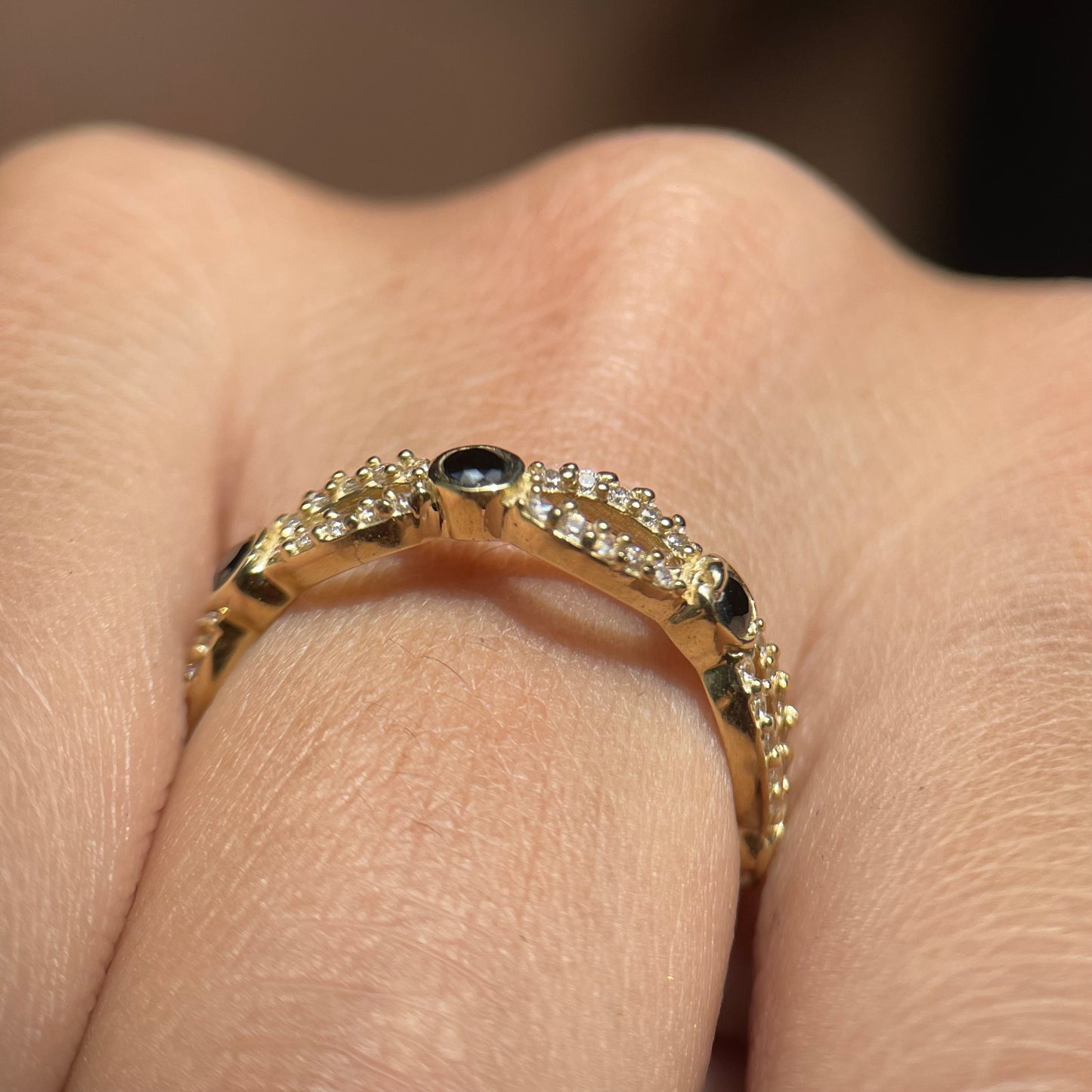 Ring in 10k yellow gold with Zirconia Cod: MAN192