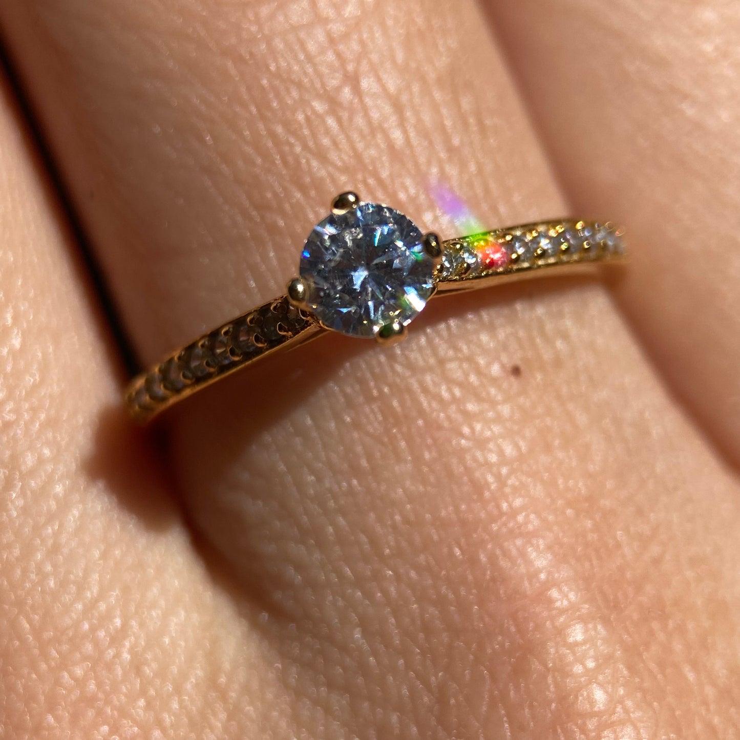 Anillo Arnel en Plata con Baño de Oro Amarillo