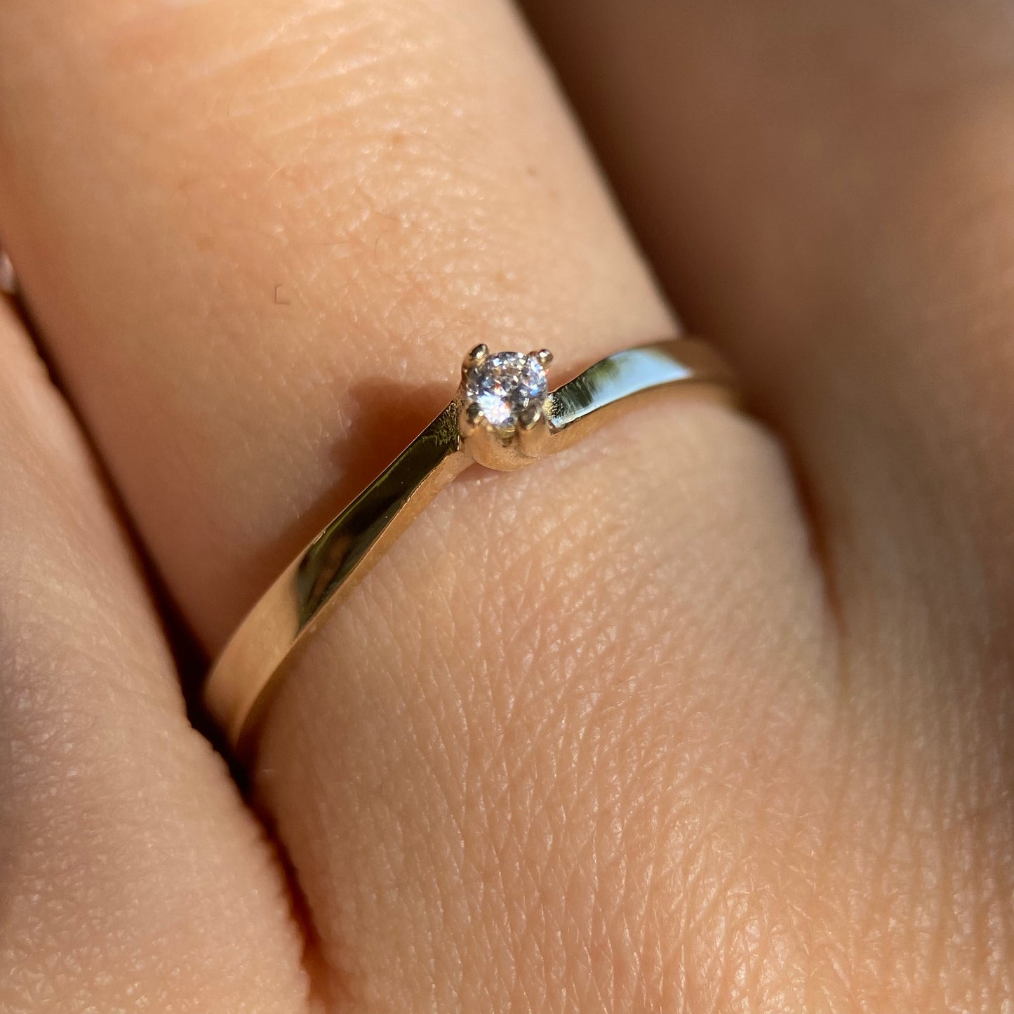 Olivia ring in 10k yellow gold with zirconia