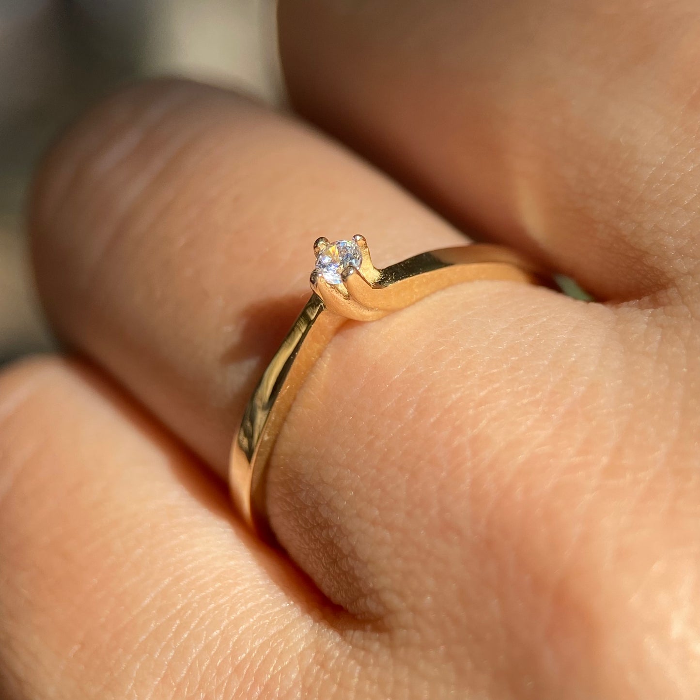 Olivia ring in 10k yellow gold with zirconia