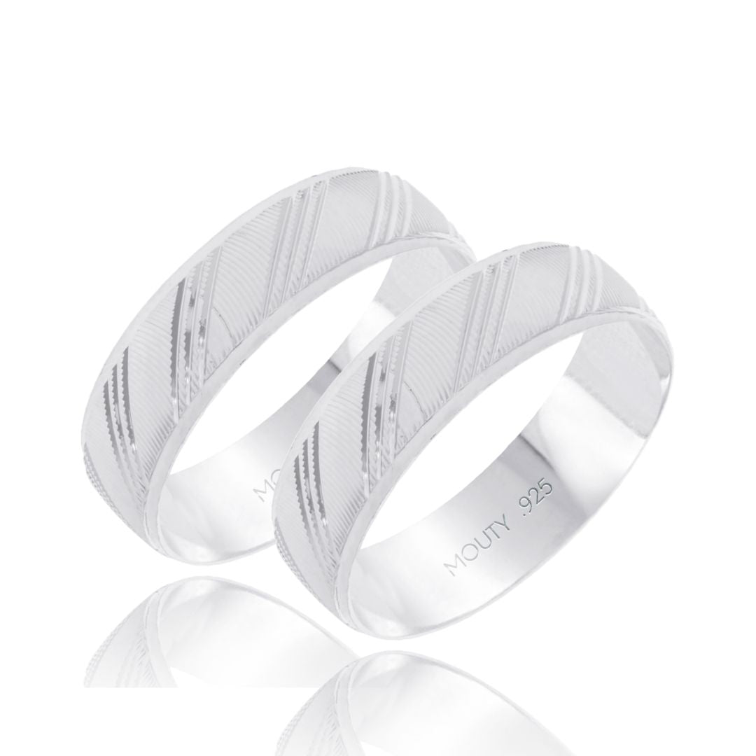 Dúo de Argollas Milán en Plata