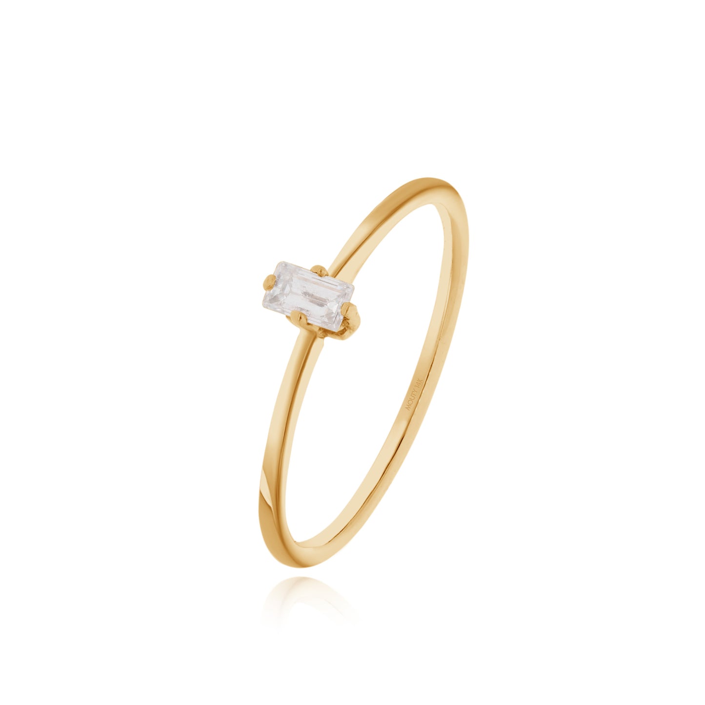 Anillo en Oro amarillo de 14k con Diamante Mod: OF1331