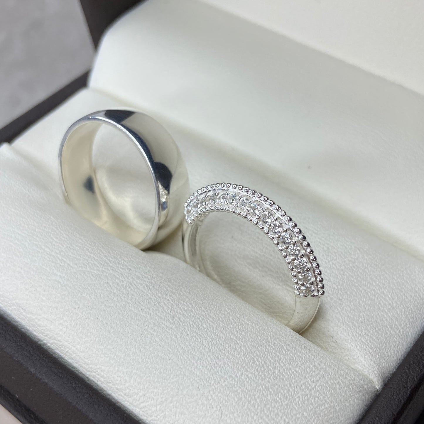 Dúo de Anillos Willow- Elsie en Plata con Circonias