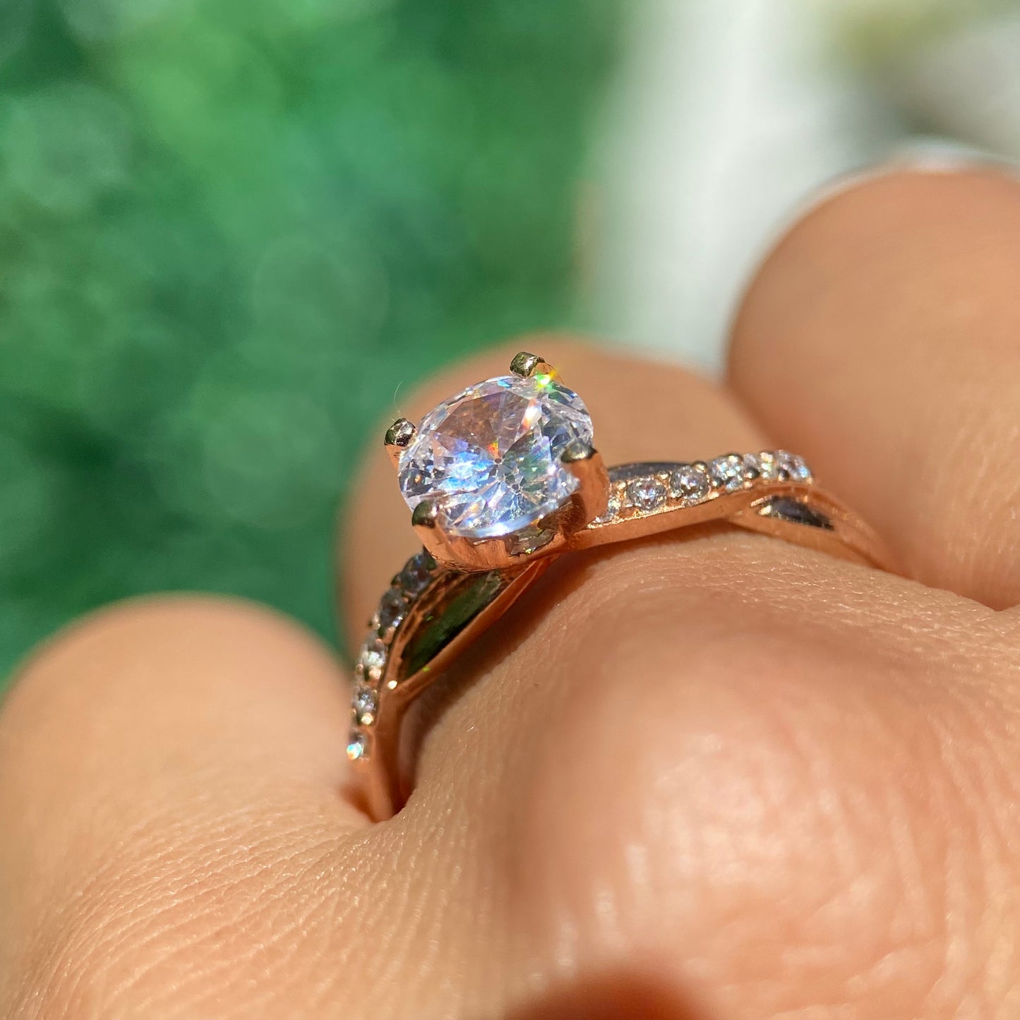 Dúo de Anillos Julian-Charlize en Plata con Baño de Oro Rosa