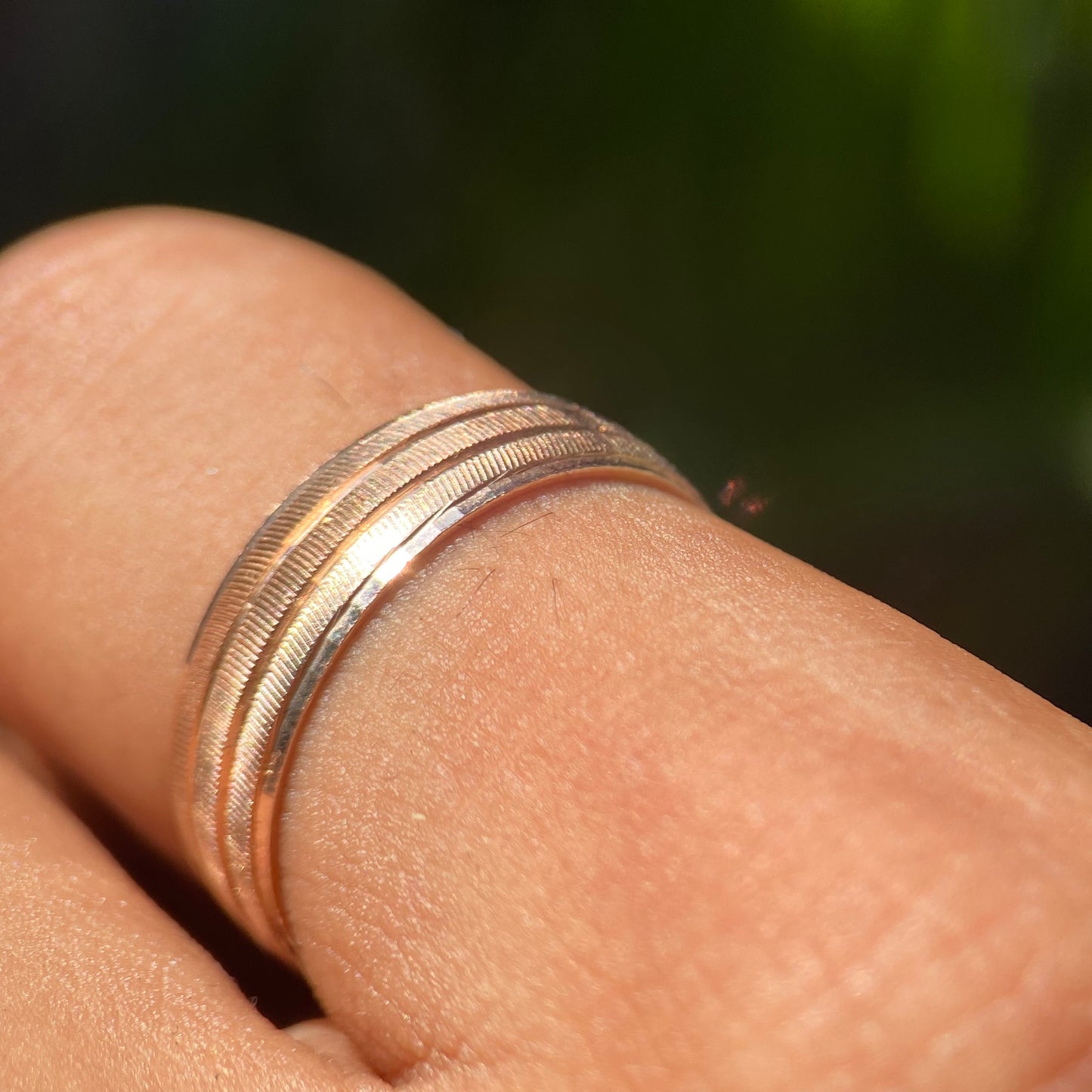 Dúo de Anillos Ethan-Amour en Plata con Baño de Oro Rosa