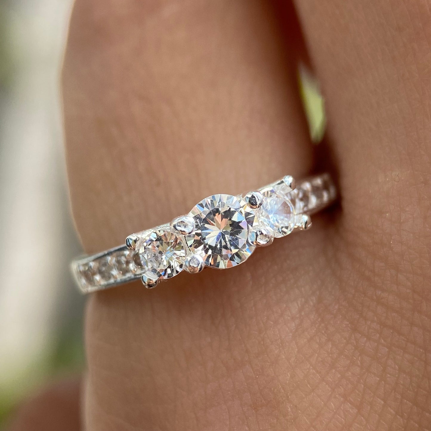Anillo Cielo en Plata con Circonia Blanca