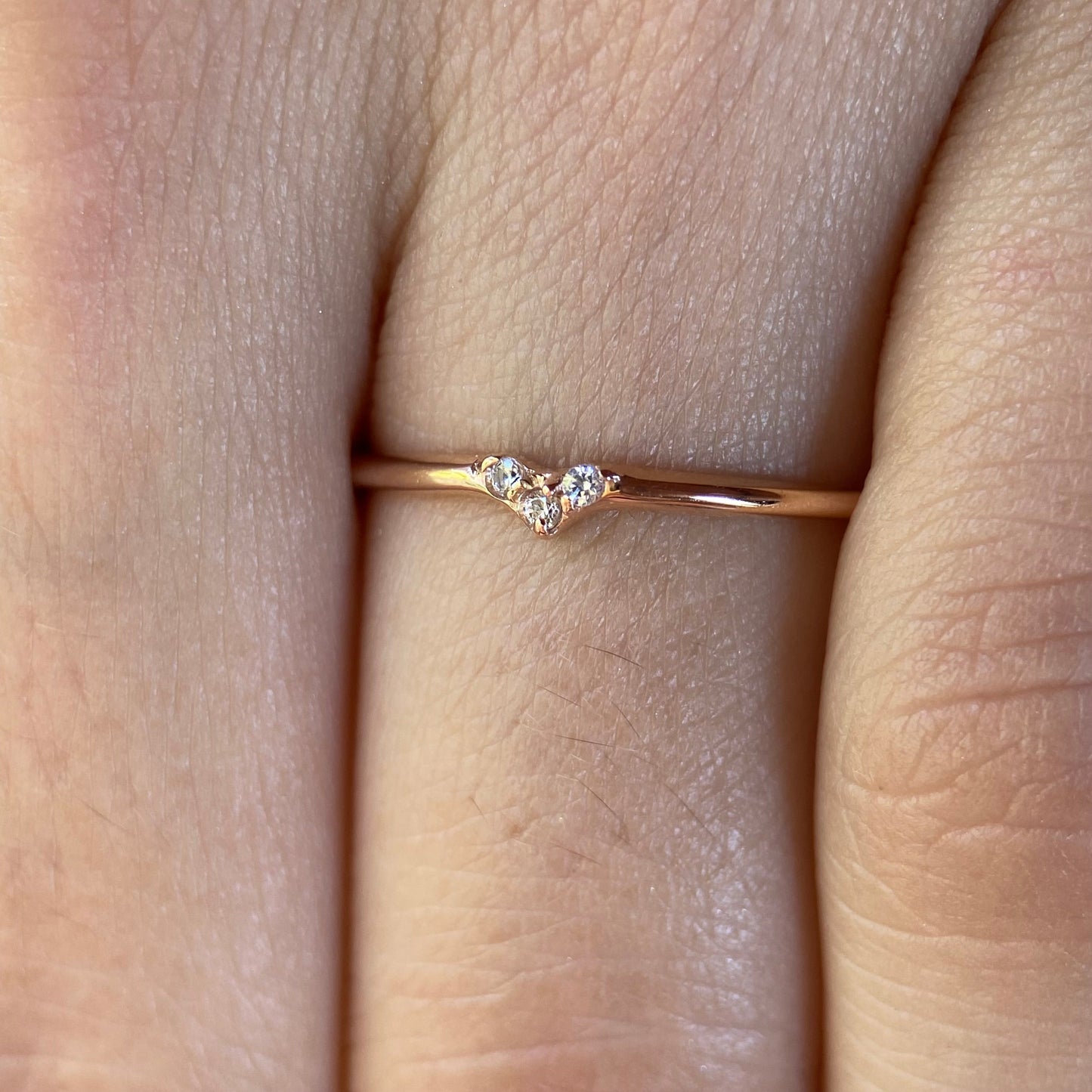 Anillo Angeline en Plata con Baño de Oro Rosa