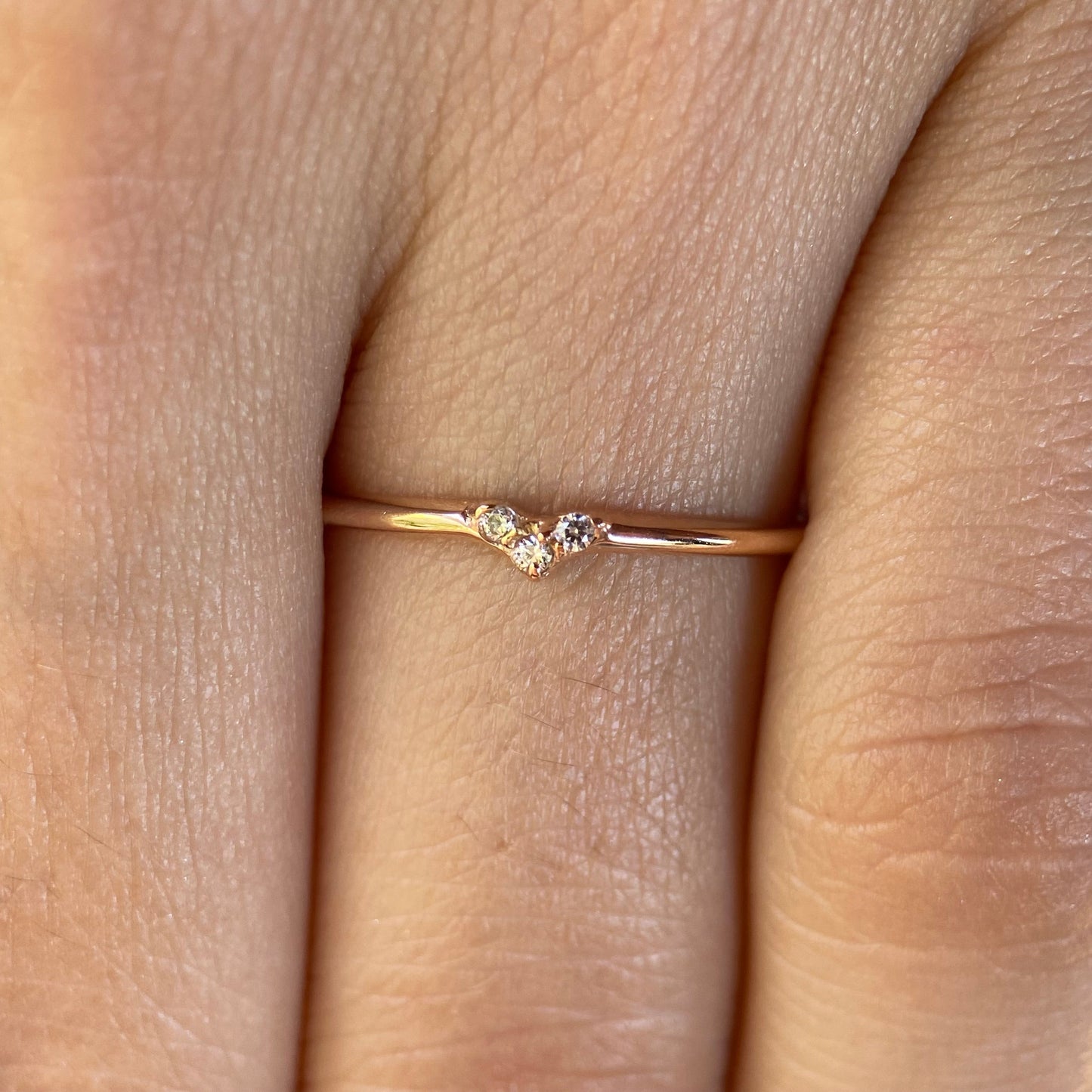 Anillo Angeline en Plata con Baño de Oro Rosa