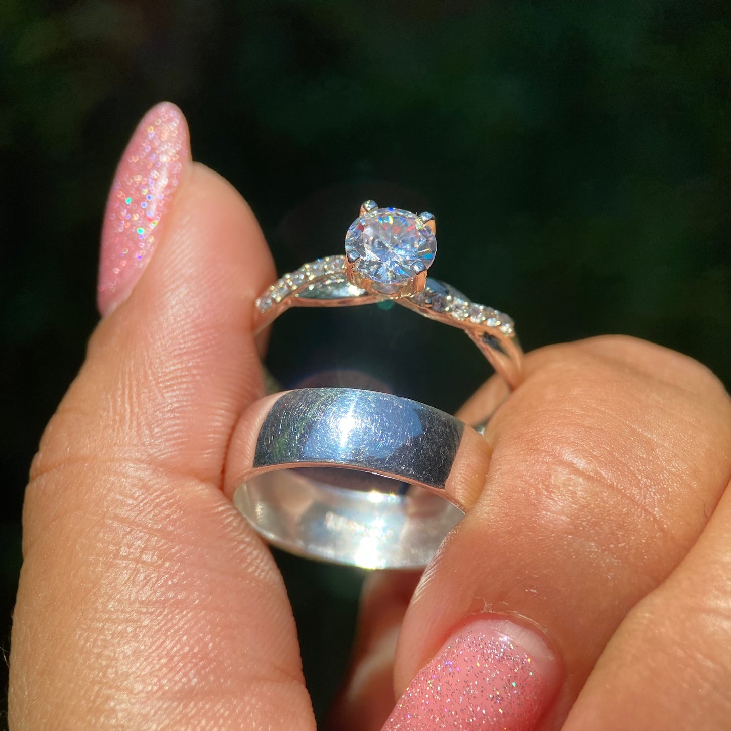 Dúo de Anillos Willow x Charlize en Plata con Circonias