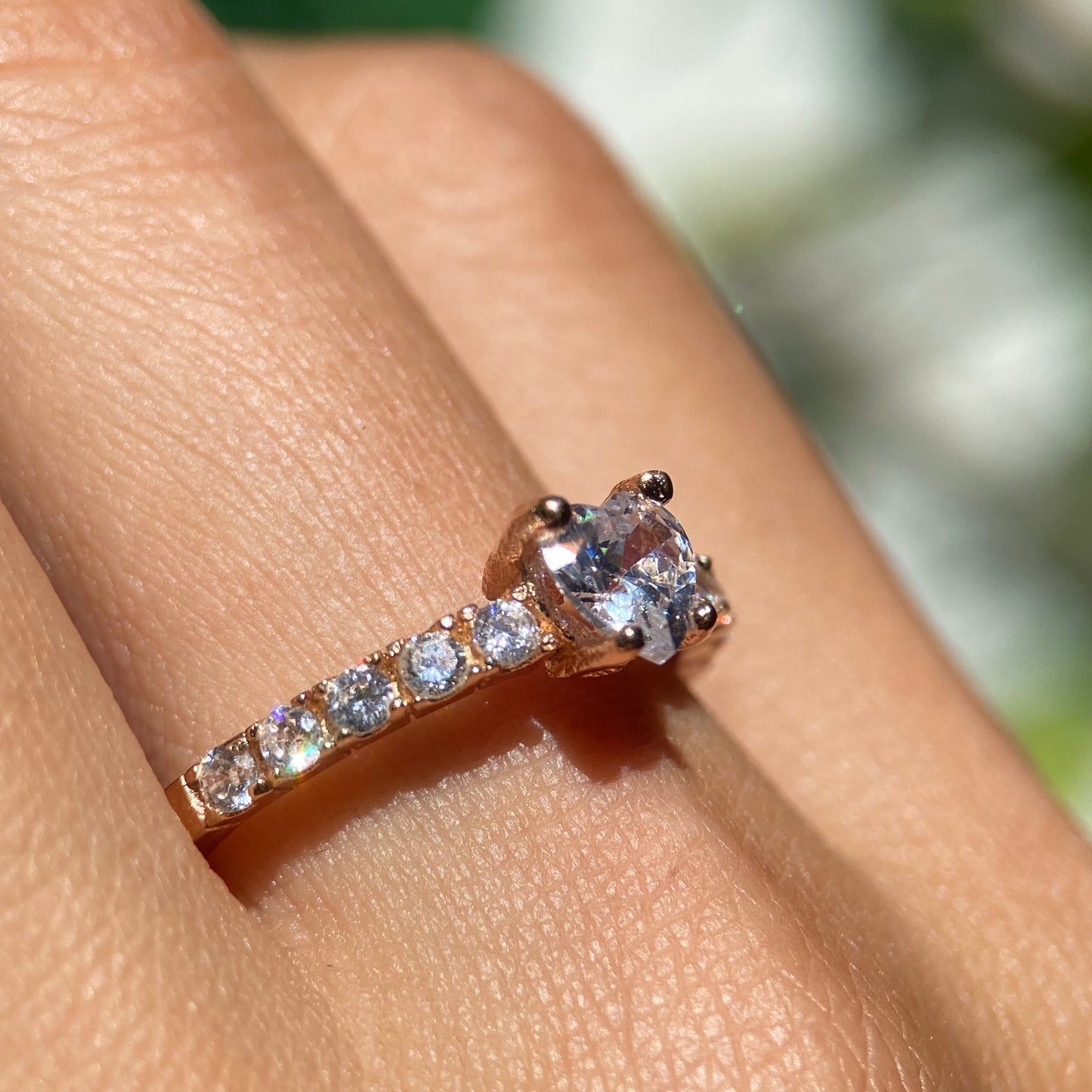 Dúo de Anillos Ethan-Amour en Plata con Baño de Oro Rosa