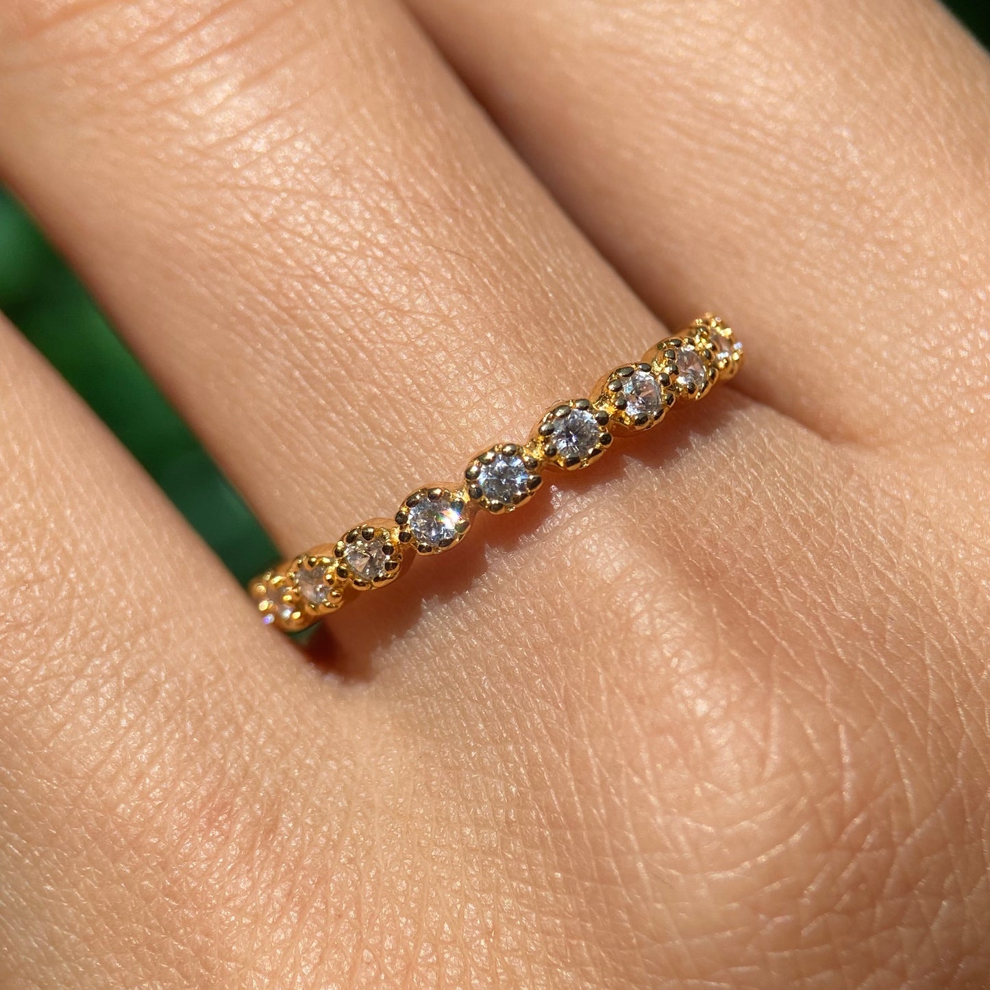 Dúo de Anillos Willow-Leah en Plata con Baño de Oro Amarillo