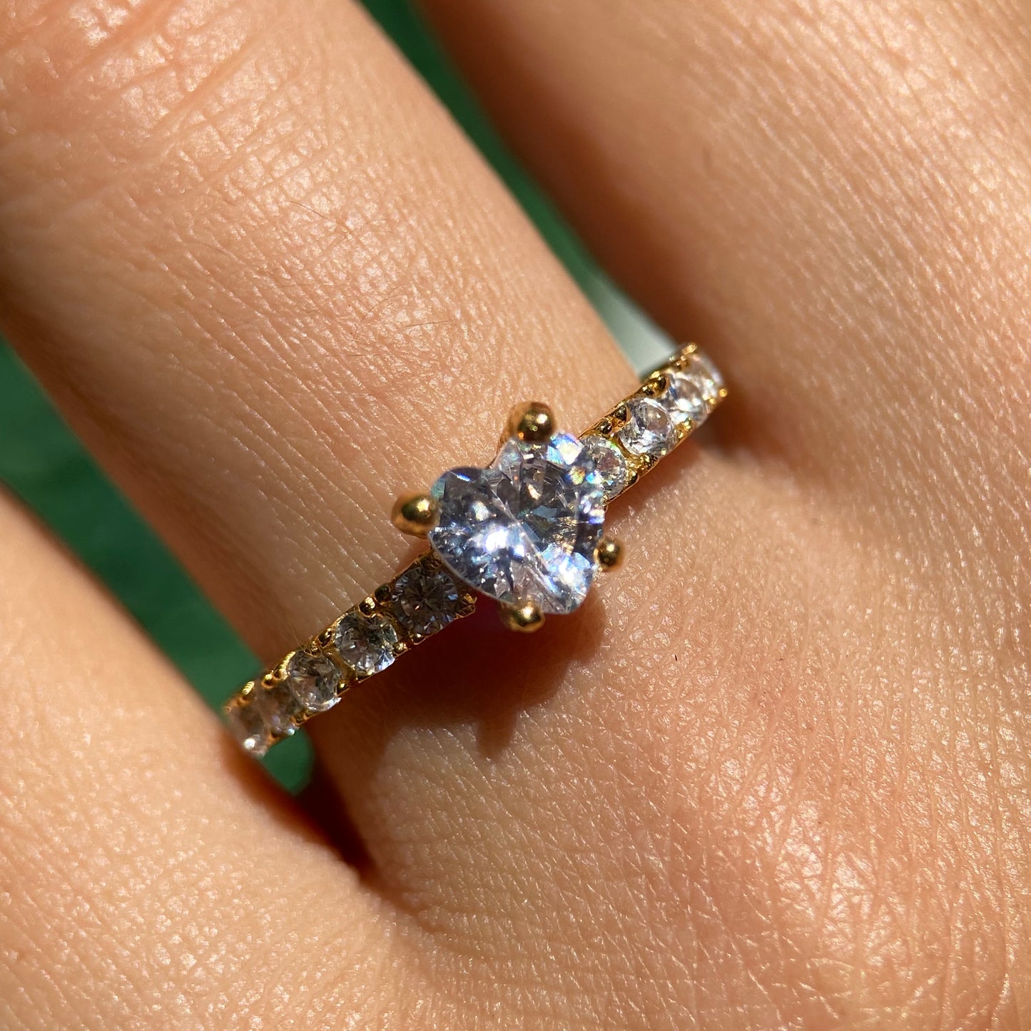 Dúo de Anillos Liam-Amour en Plata con Baño de Oro Amarillo