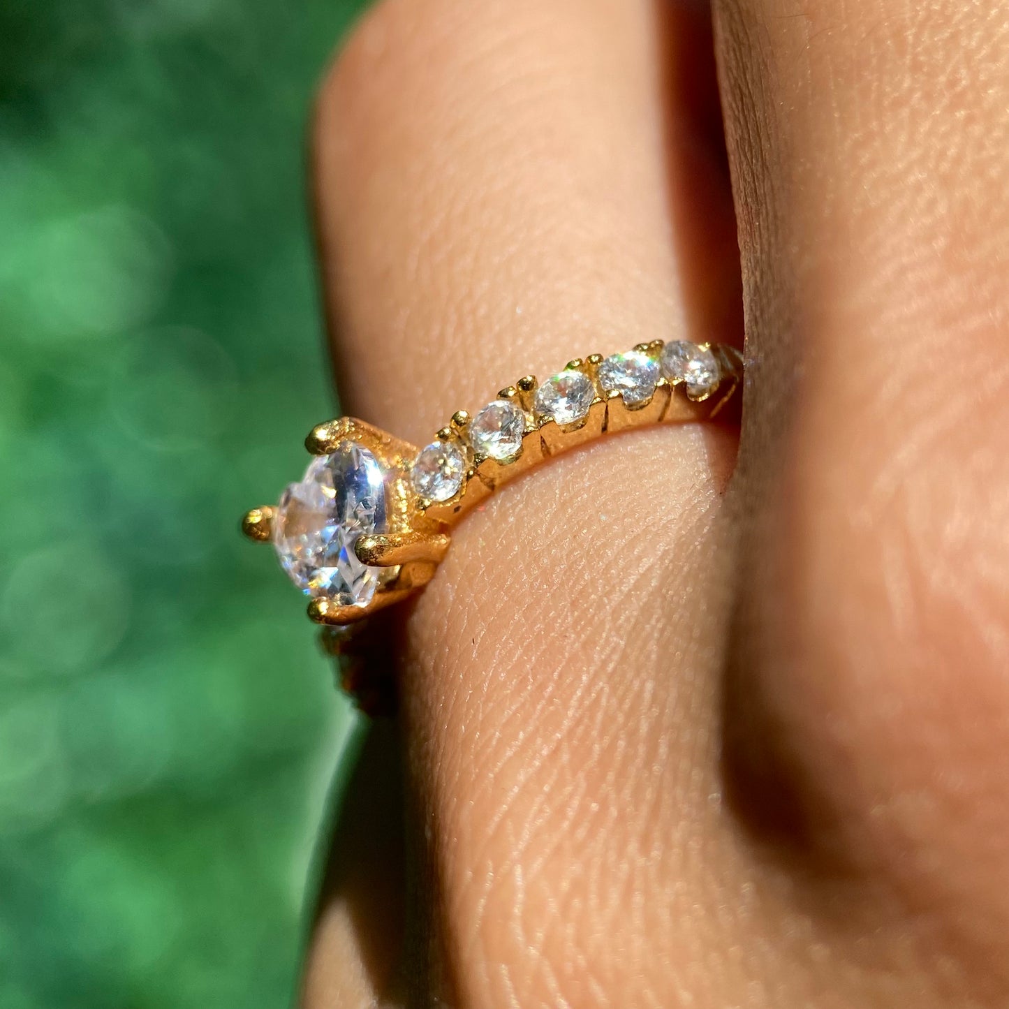 Dúo de Anillos Liam-Amour en Plata con Baño de Oro Amarillo