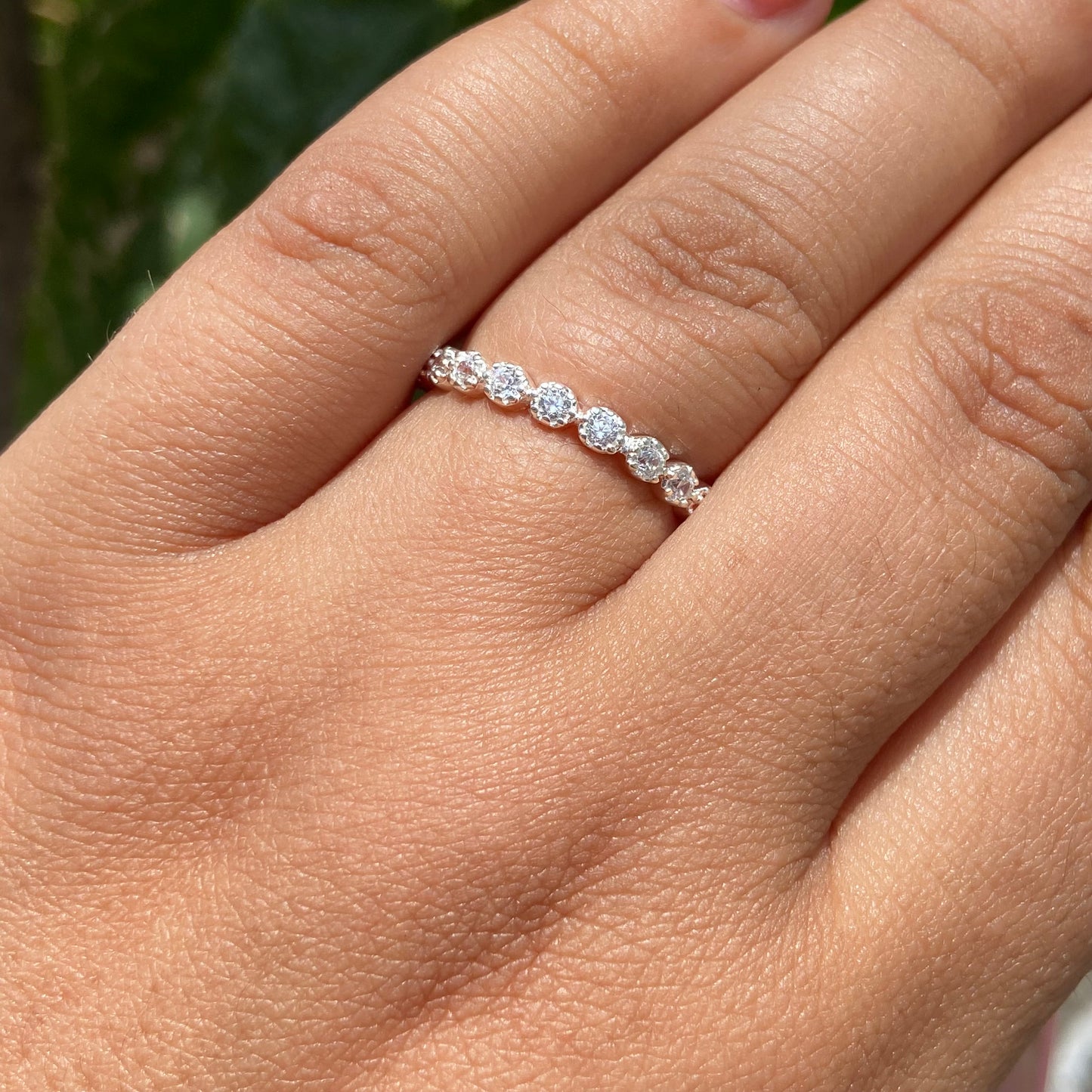 Anillo Churumbela Leah en Plata con Circonias