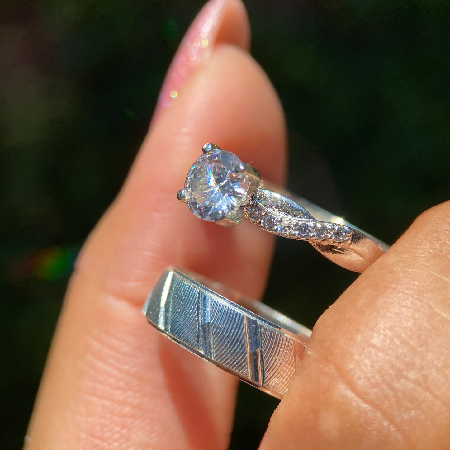 Duo de Anillos Richard x Charlize en Plata con Circonias