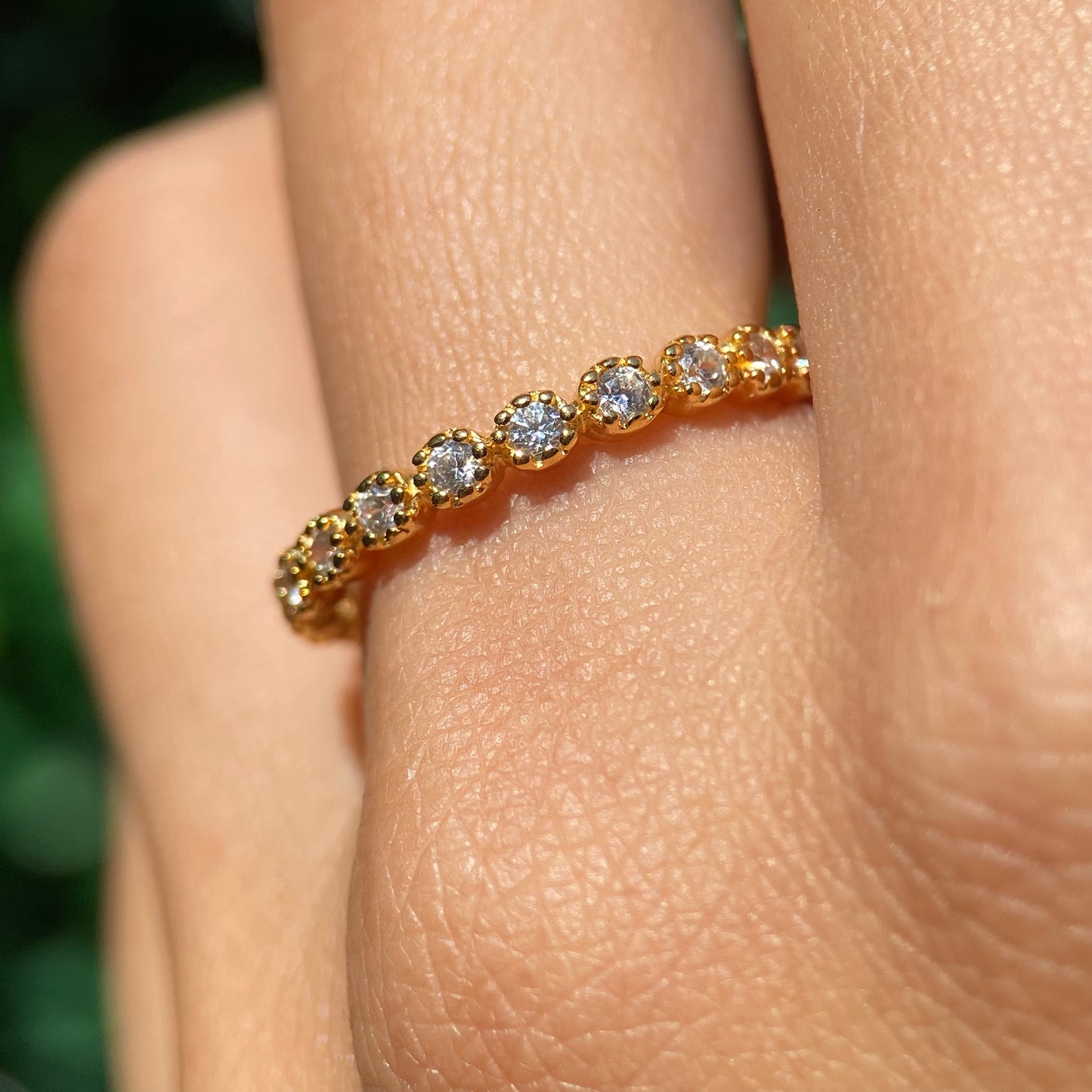 Dúo de Anillos Willow-Leah en Plata con Baño de Oro Amarillo