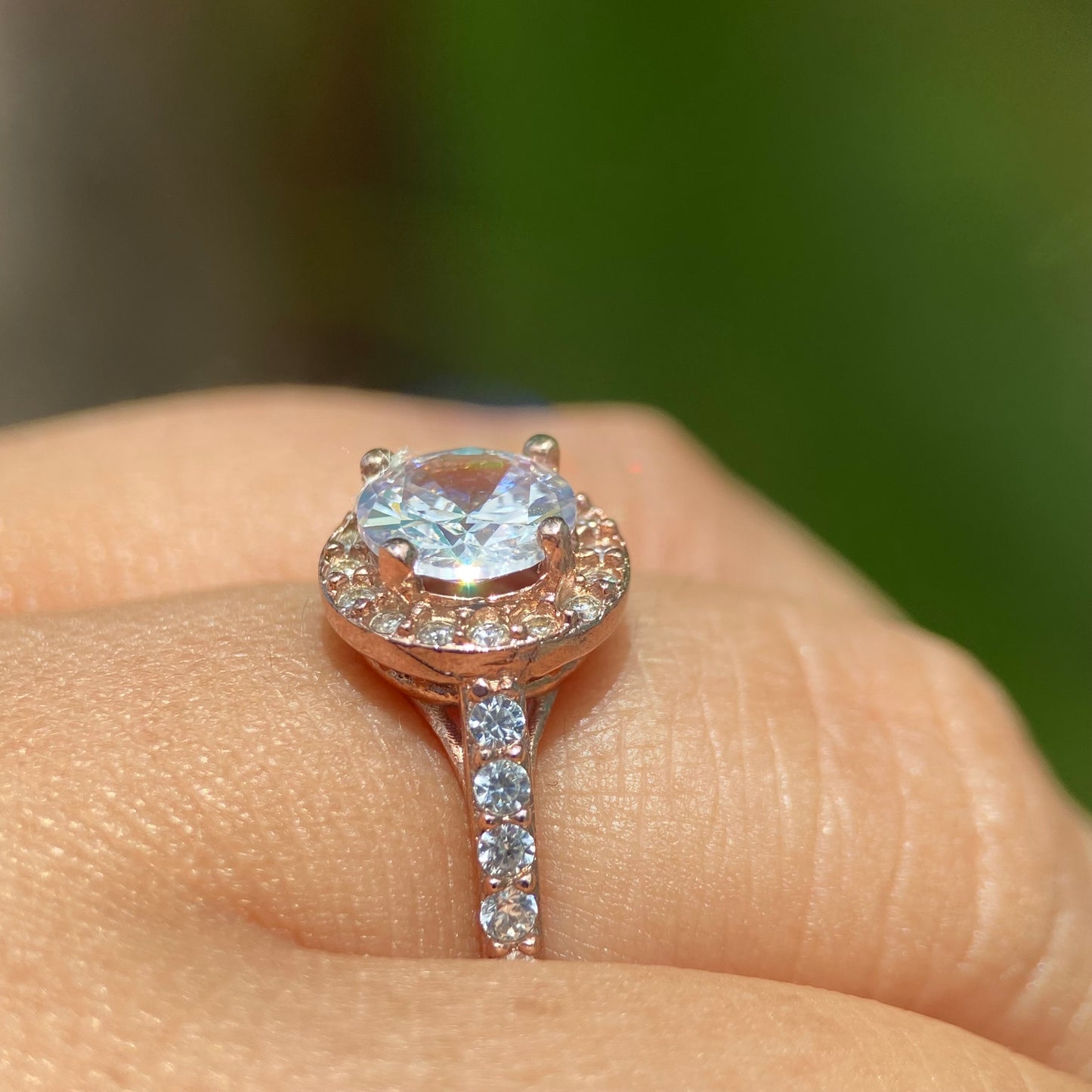 Anillo Adelaide en Plata con baño de Oro Rosa