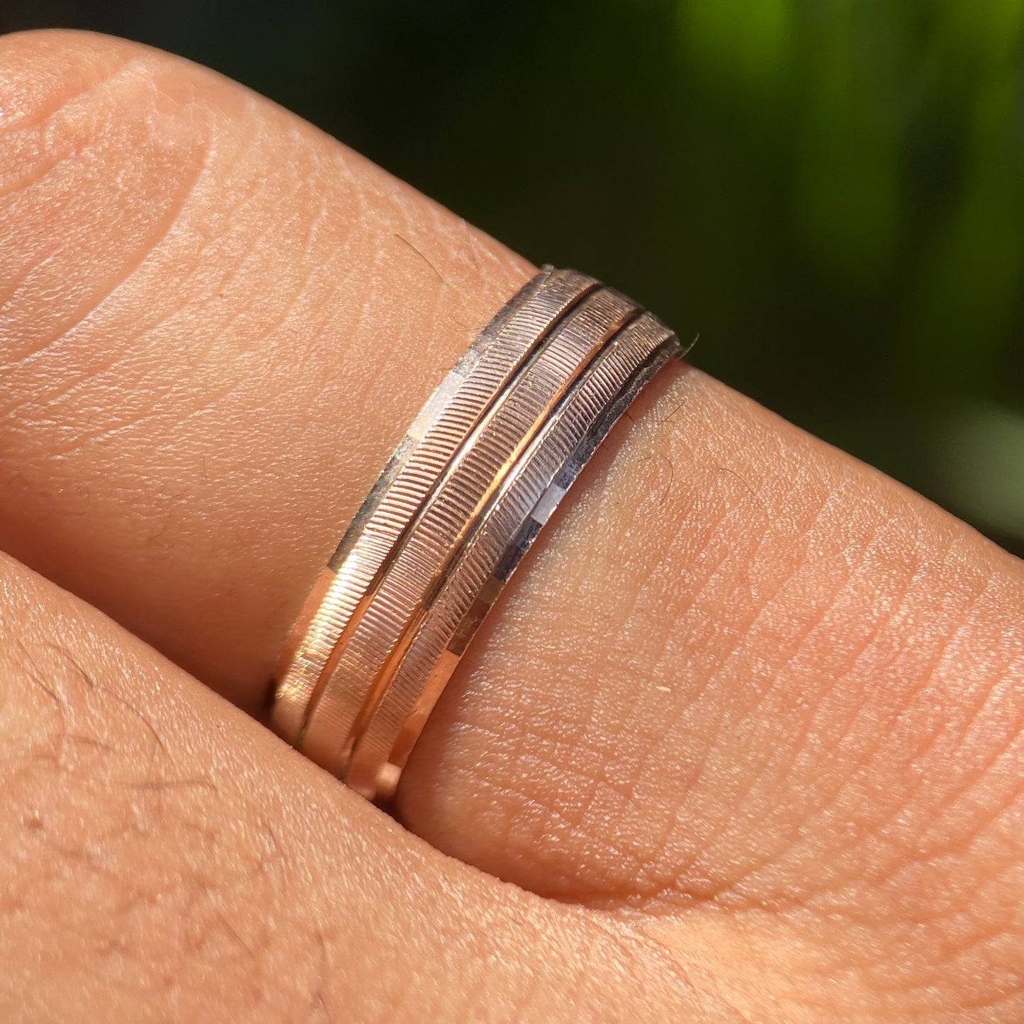 Dúo de Anillos Ethan-Amour en Plata con Baño de Oro Rosa