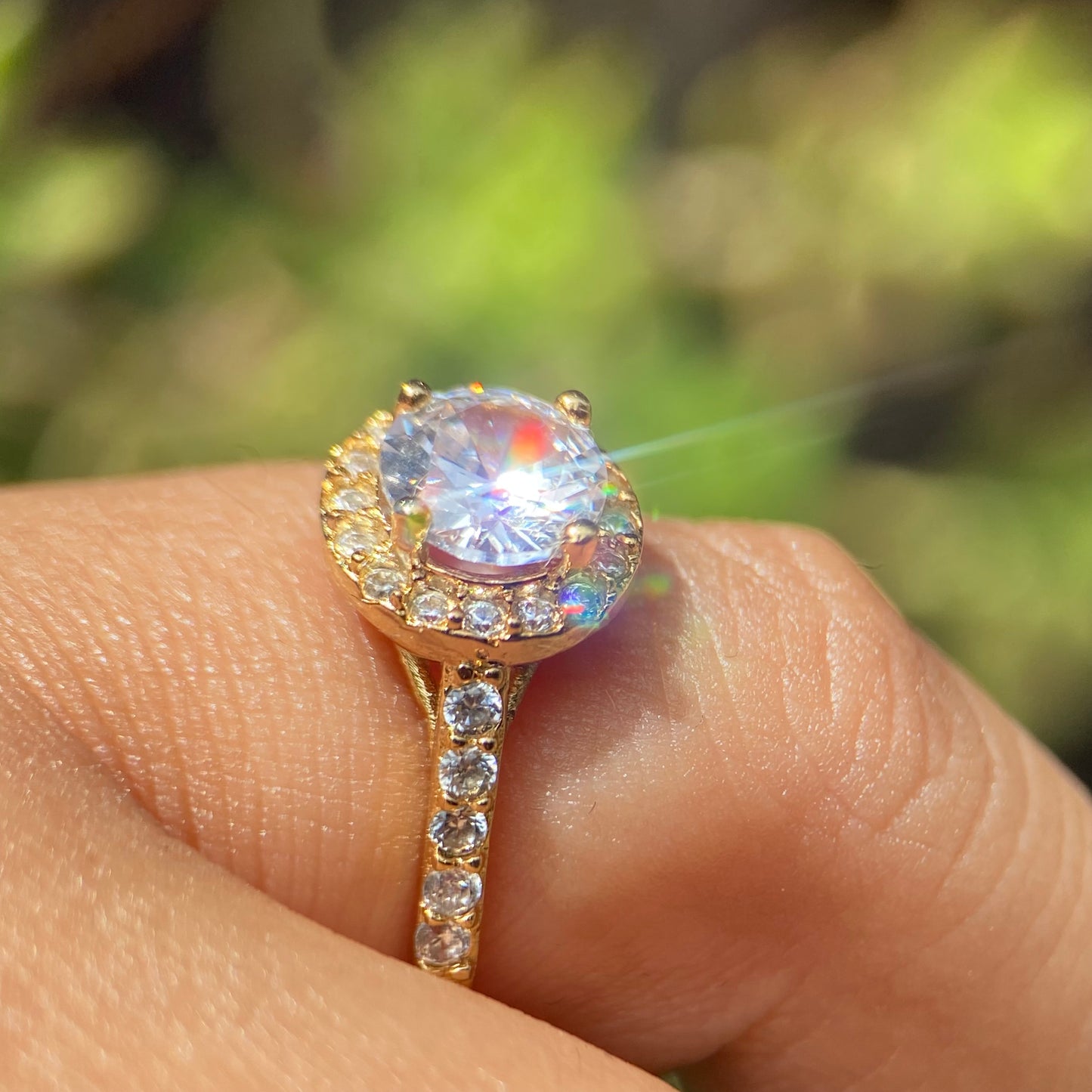 Anillo Adelaide en Plata con baño de Oro Amarillo
