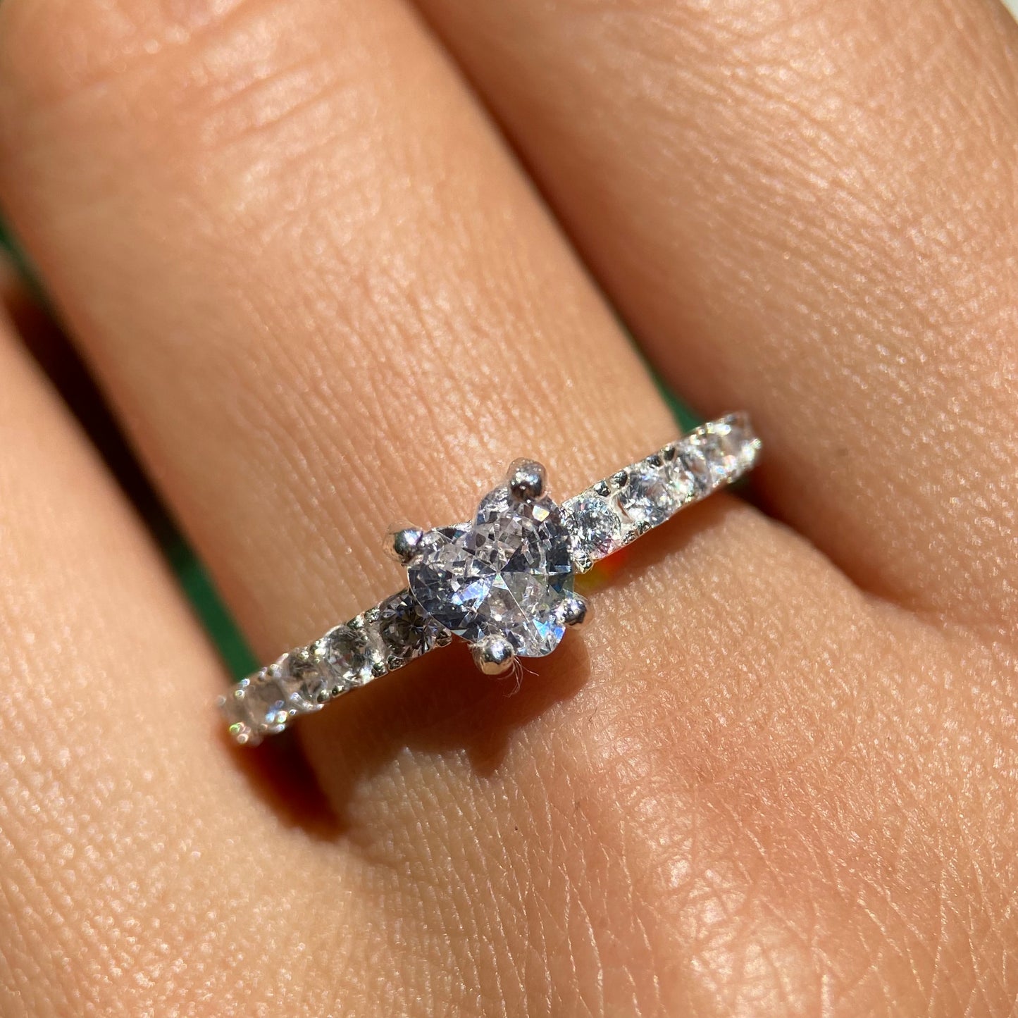 Dúo de Anillos Richard x Amour en Plata con Circonias