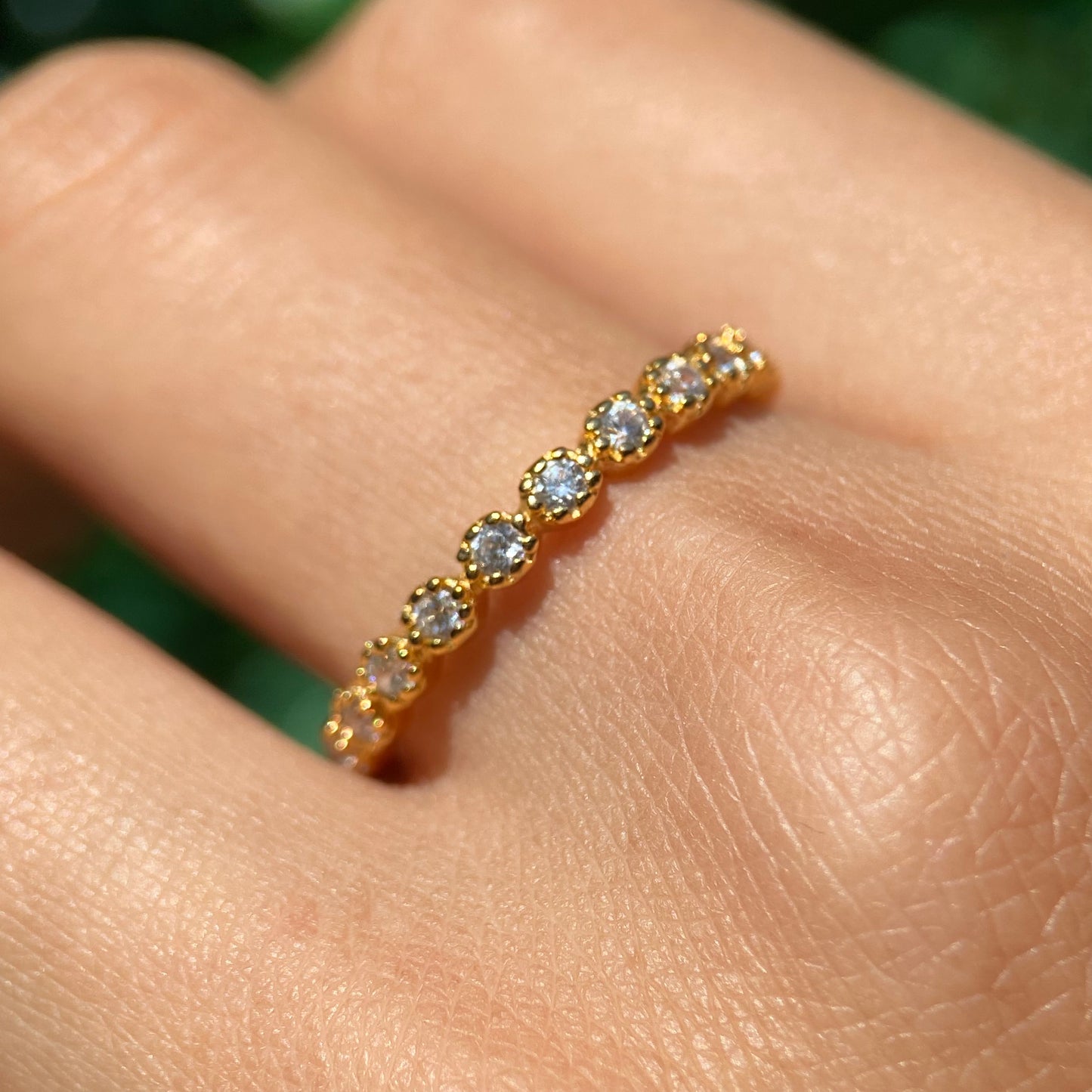 Dúo de Anillos Willow-Leah en Plata con Baño de Oro Amarillo