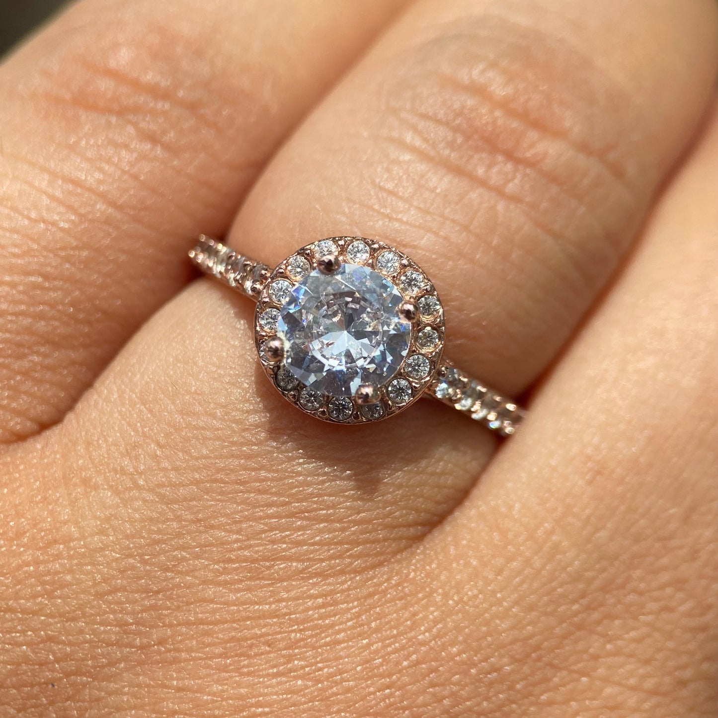 Anillo Adelaide en Plata con baño de Oro Rosa