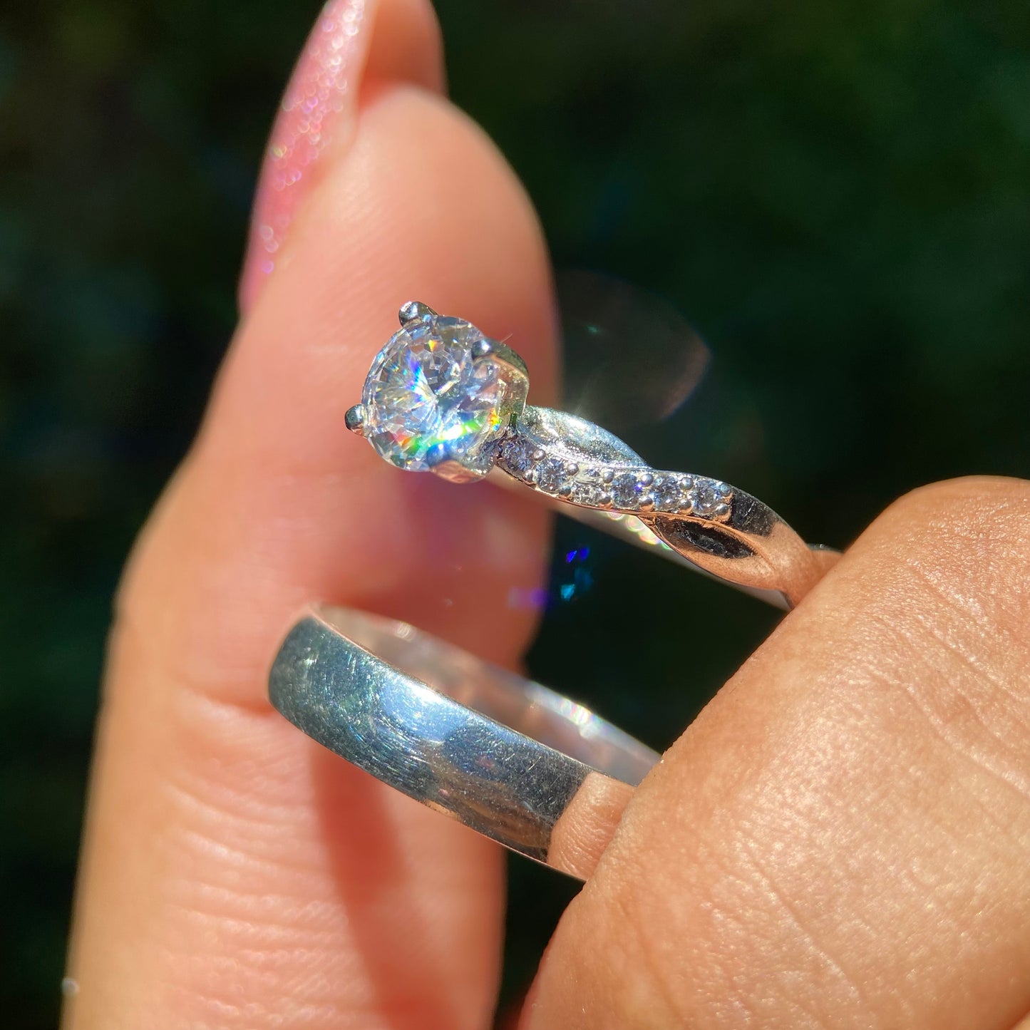 Dúo de Anillos Julian x Charlize en Plata con Circonias