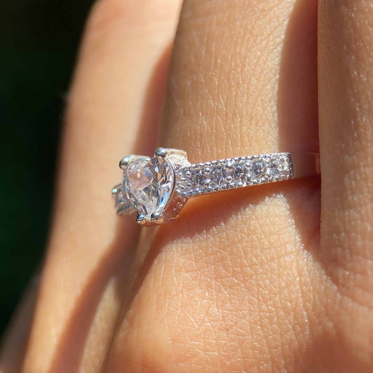 Anillo Fanny en Plata con Circonia Blanca