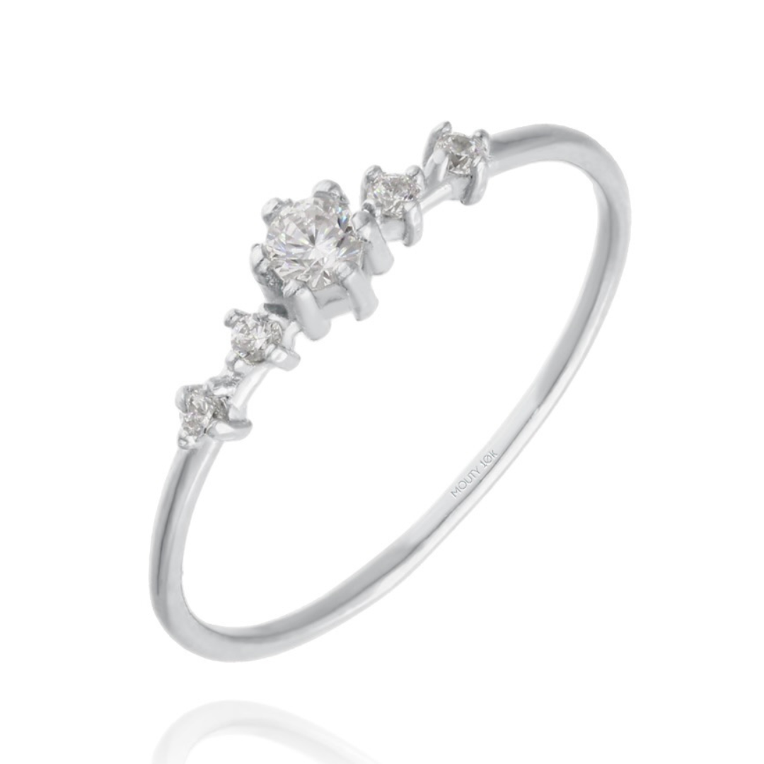 Anillo Ariana en Plata con Circonias