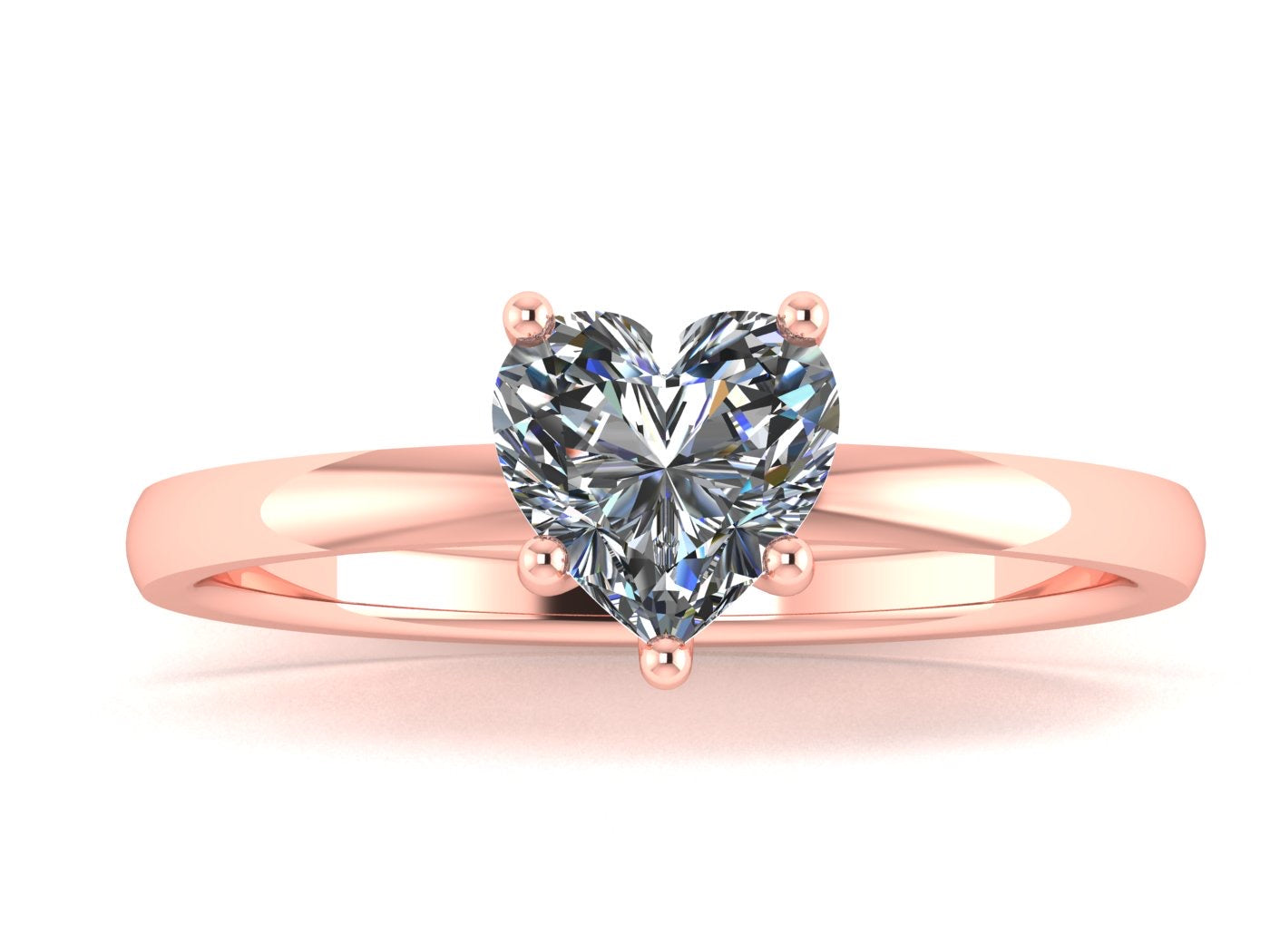 Anillo Malva en Oro corte corazón