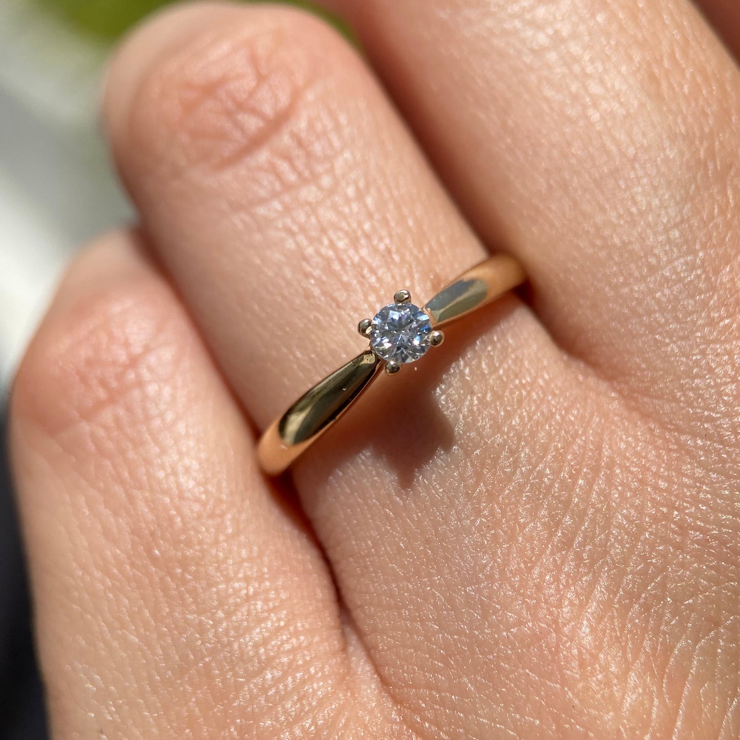 Ring in 14k yellow gold with white zirconia Cod.MAN 251