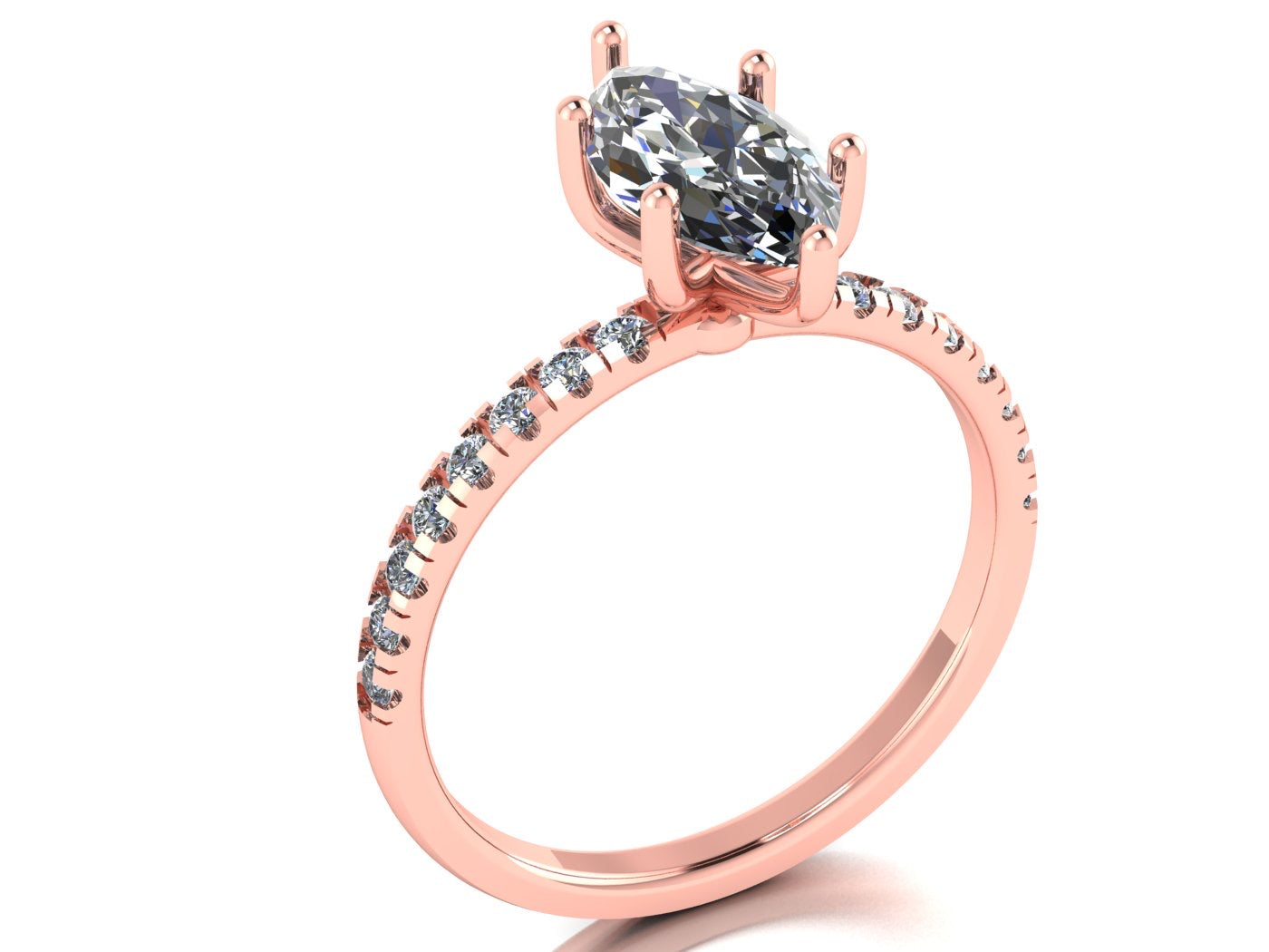 Anillo Val en Oro corte marquise