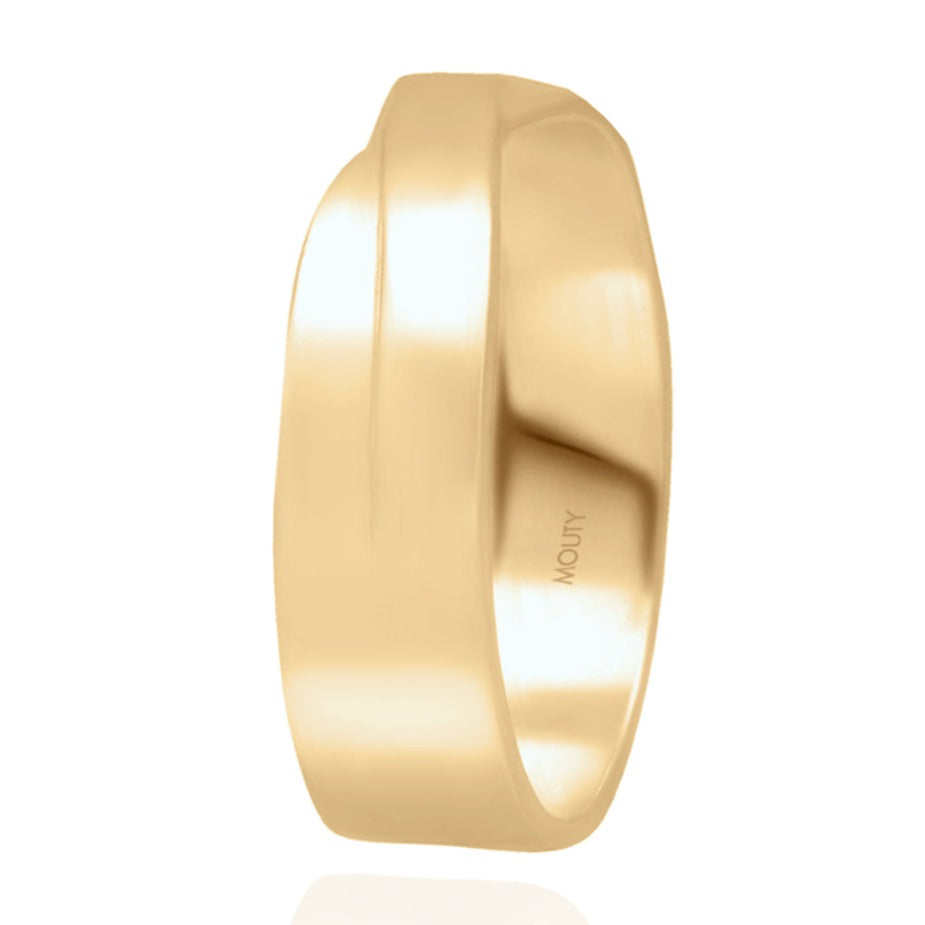 Par de argollas Infinite lisas en oro 5mm